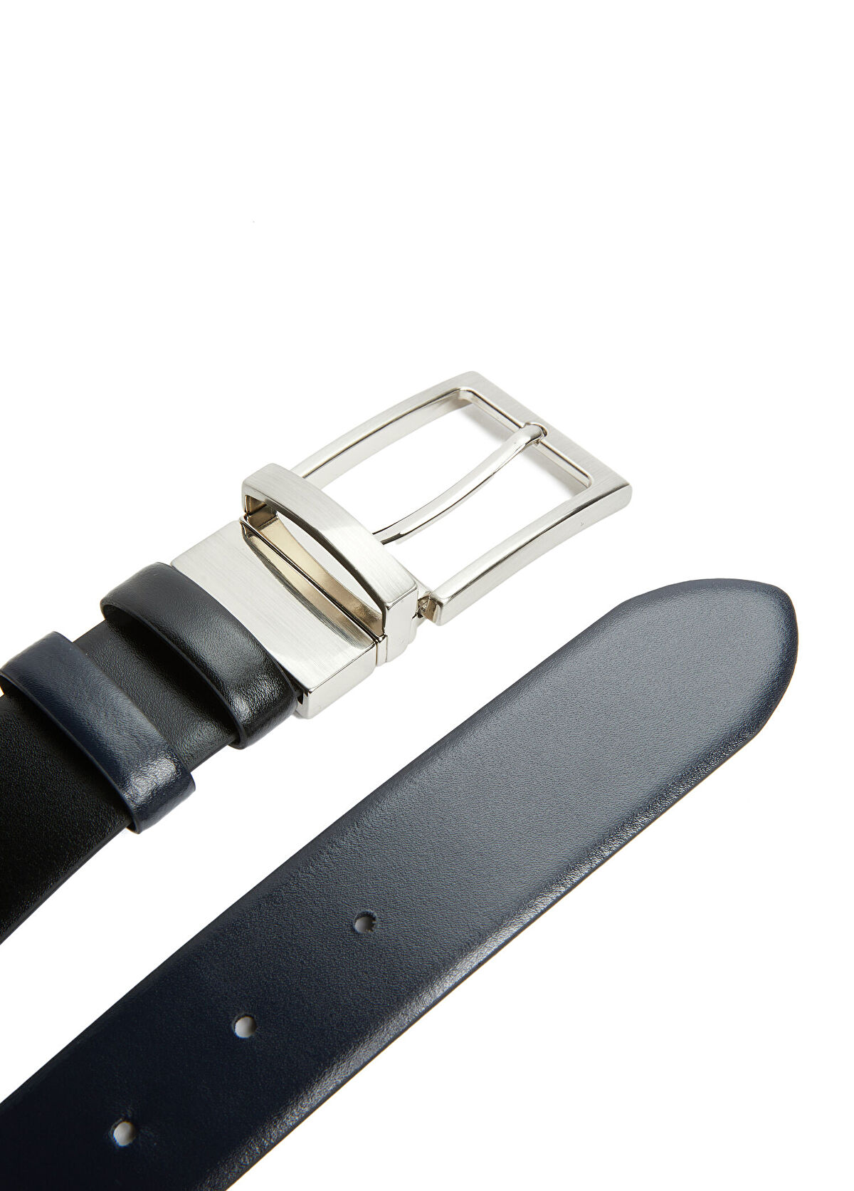 Beymen Club Black Navy Blue Men's Leather Belt - 3