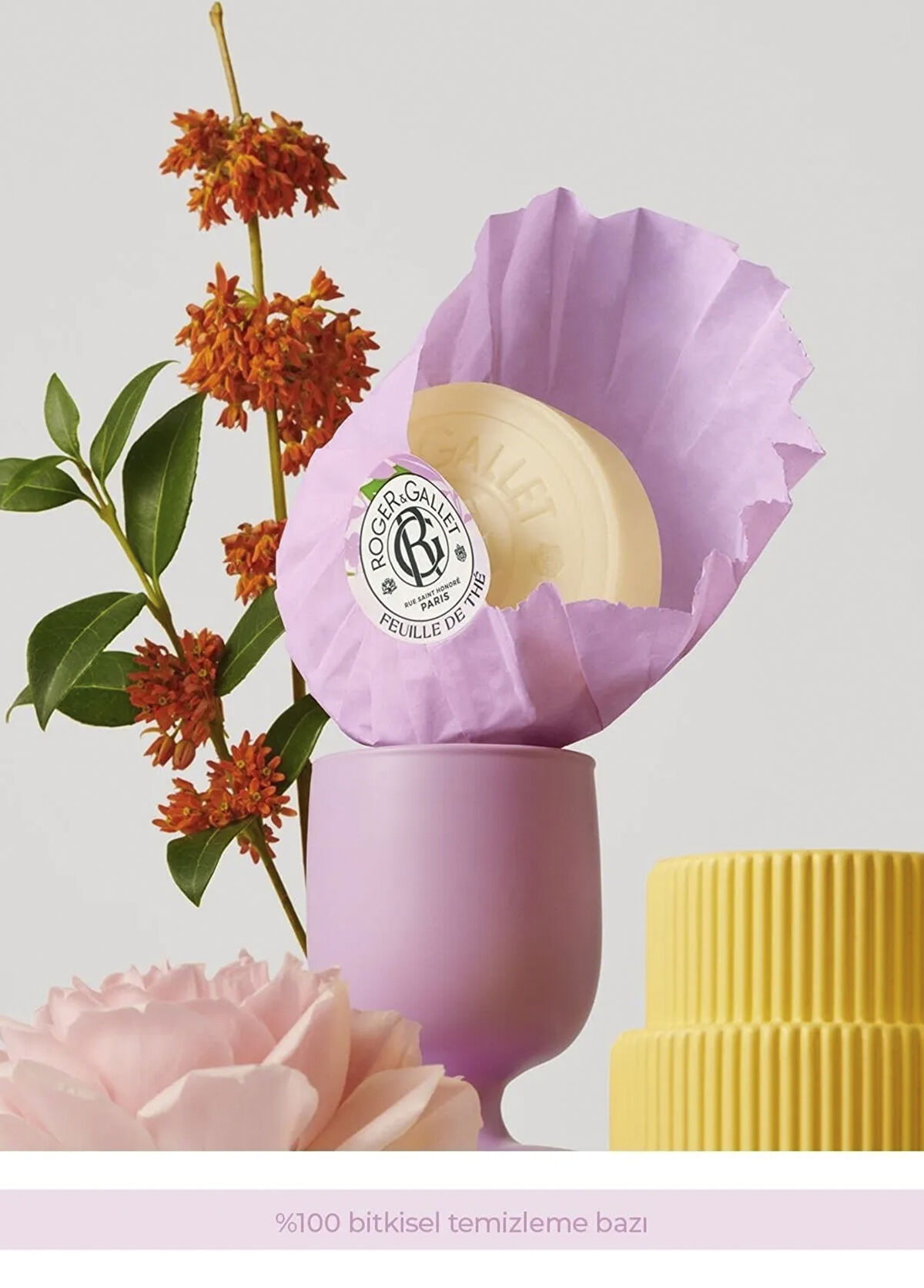 Roger&Gallet Feuille De Thé Bitkisel Seylan Çayı Kalıcı Doğal Koku Katı Sabun 100 gr - 3