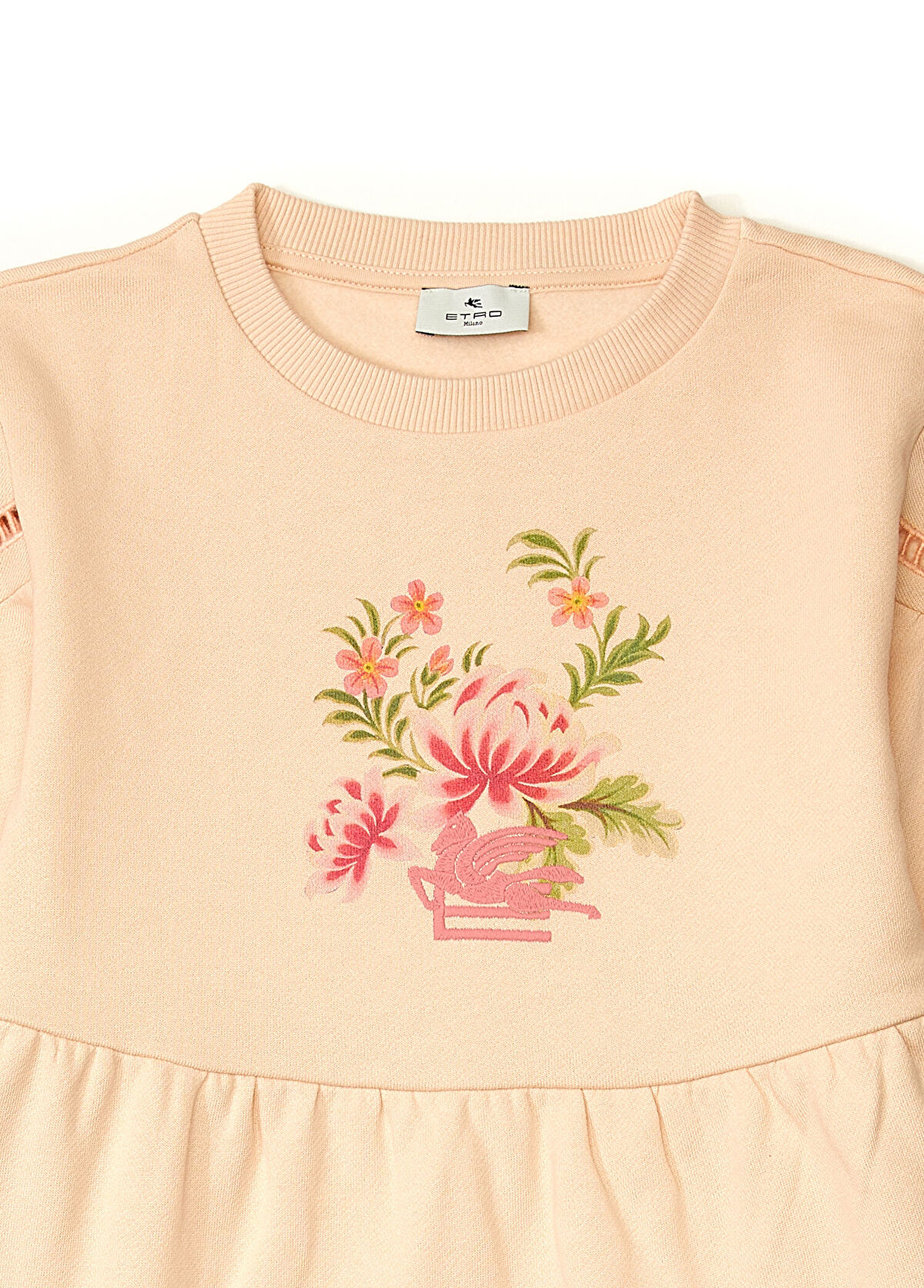 Etro Bej Baskılı Kız Çocuk Elbise - 3