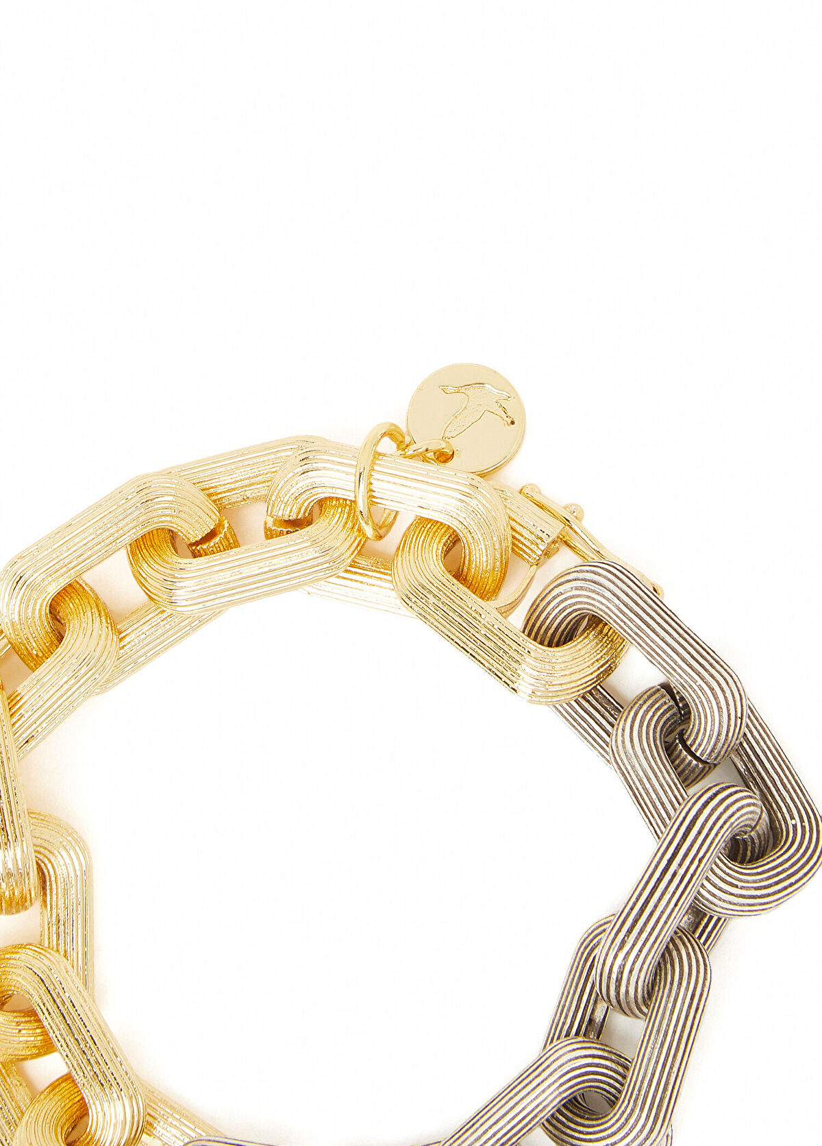 Beymen Club Gold Silver Satin Double Color Women's Bracelet - 3