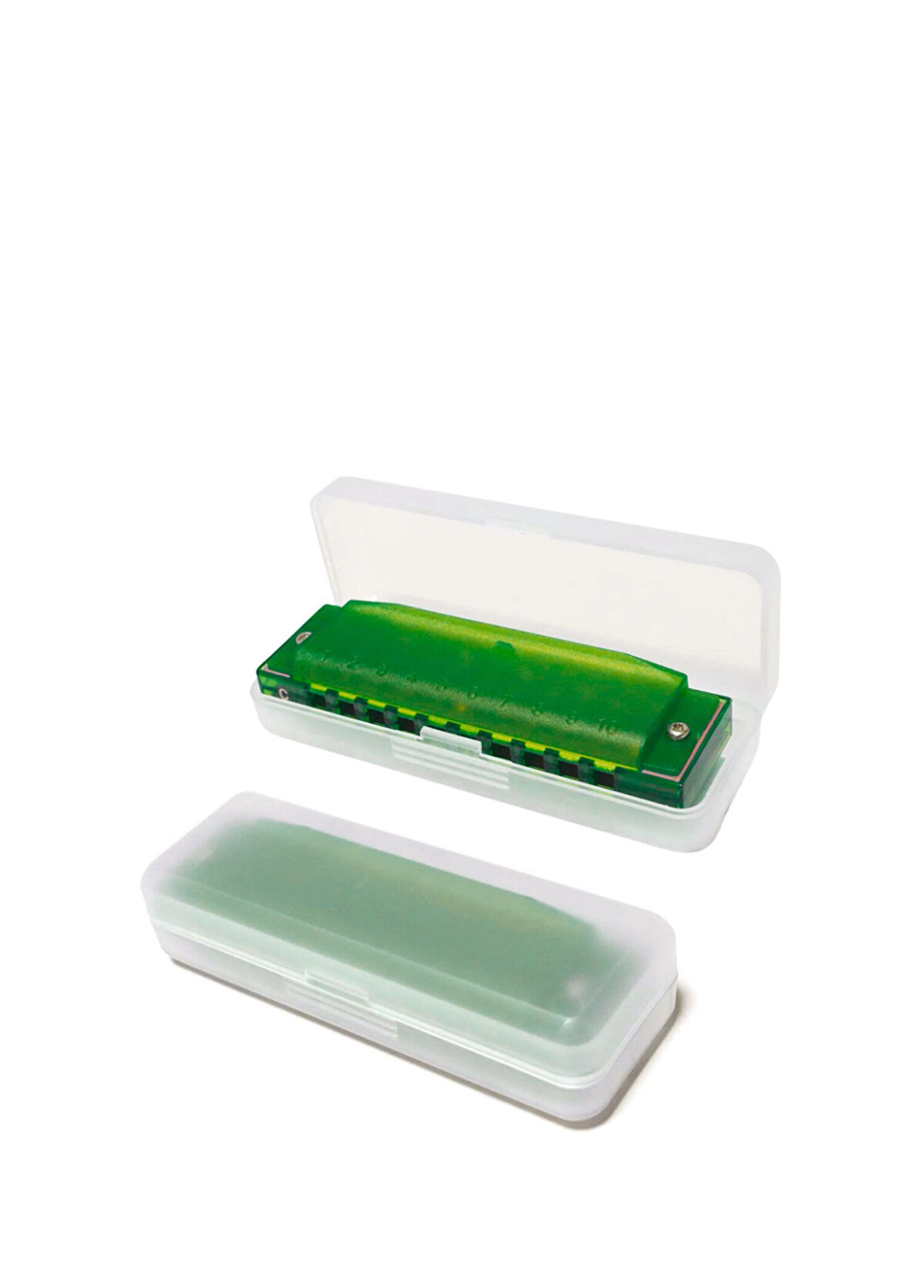 Hohner M5253 Translucent Green Harp in C Major - 1