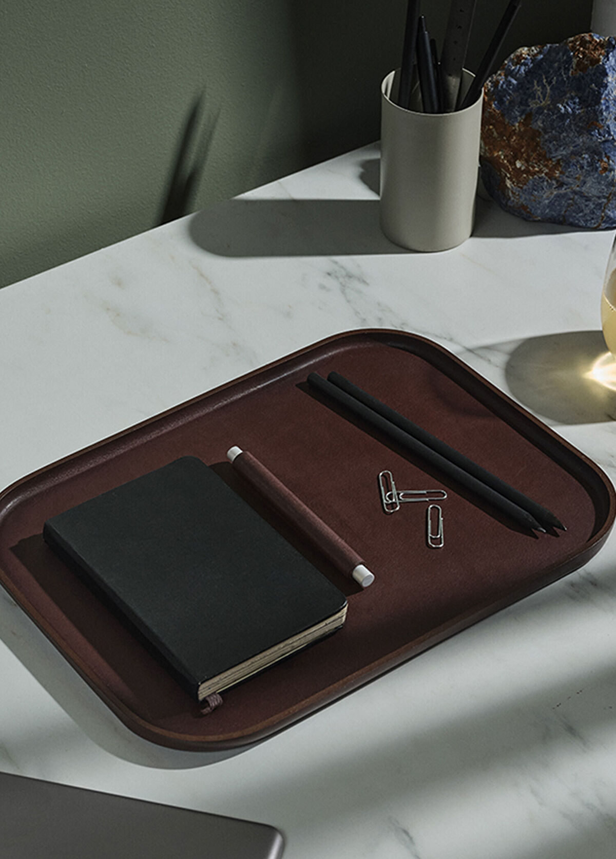 Uniqka Plato Rectangle no.01 Deri Düzenleyici Tepsi - 3