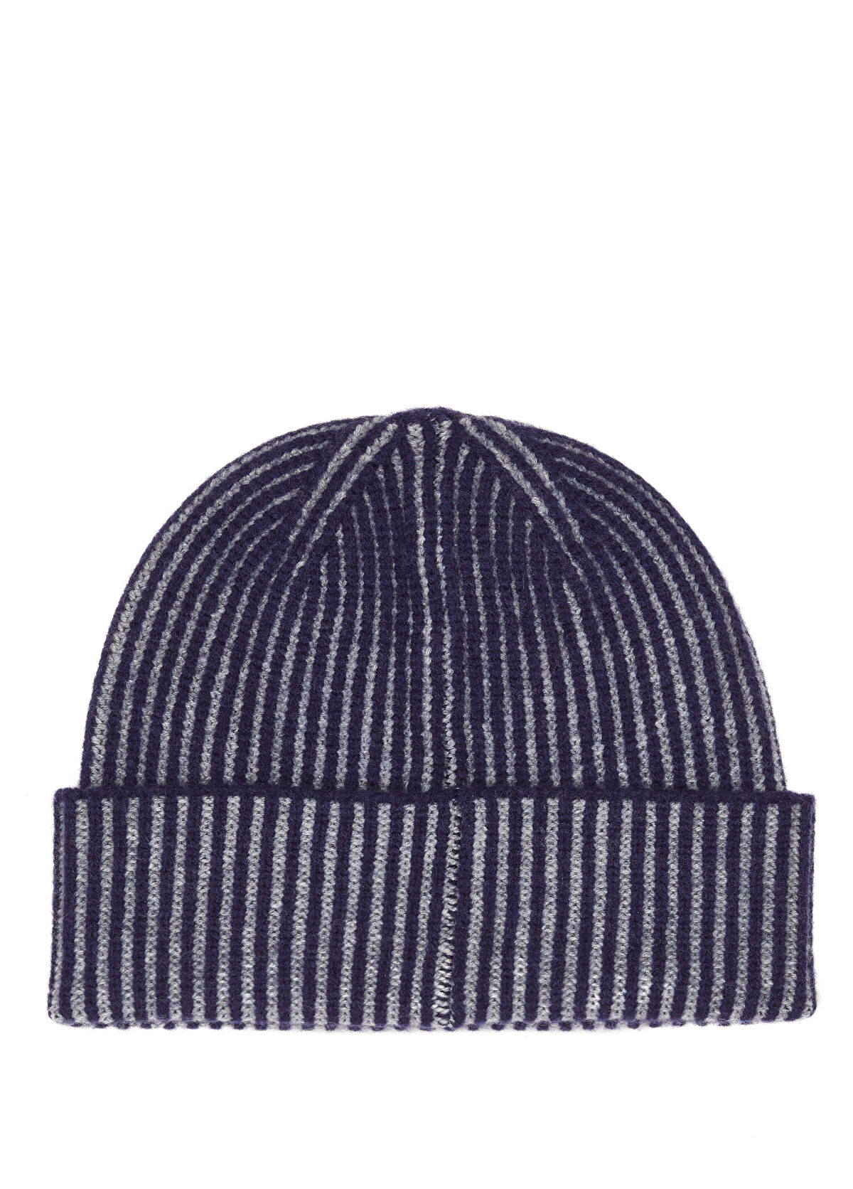 Beymen Club Navy Grey Men's Cashmere Blend Wool Beanie - 3