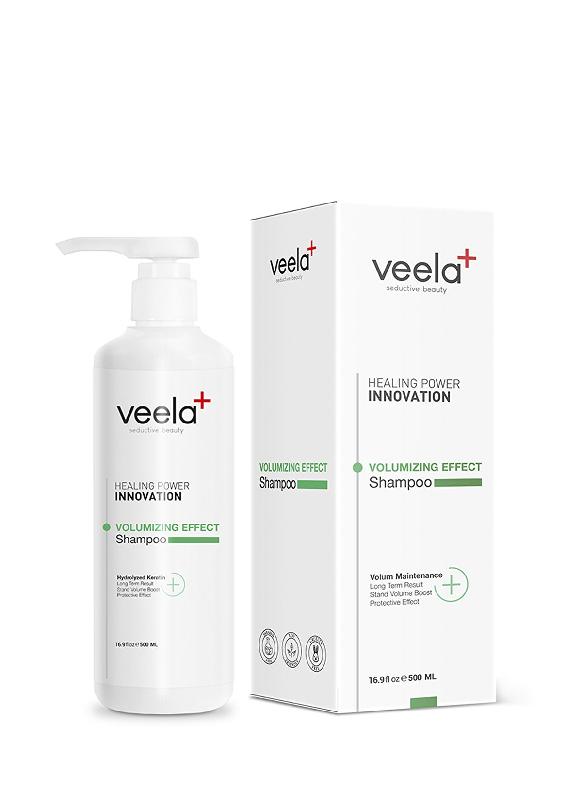 Veela Volumizing Effect Shampoo Volumizing Intensive Care Shampoo for Fine Hair 500 ml - 1