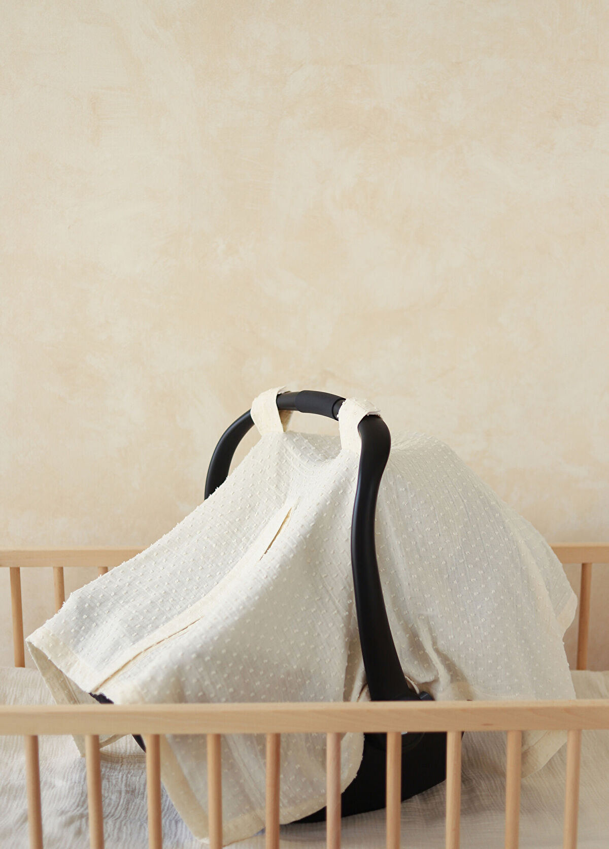 Babylone Petit Krem Pamuklu Müslin Puset Örtüsü - 3