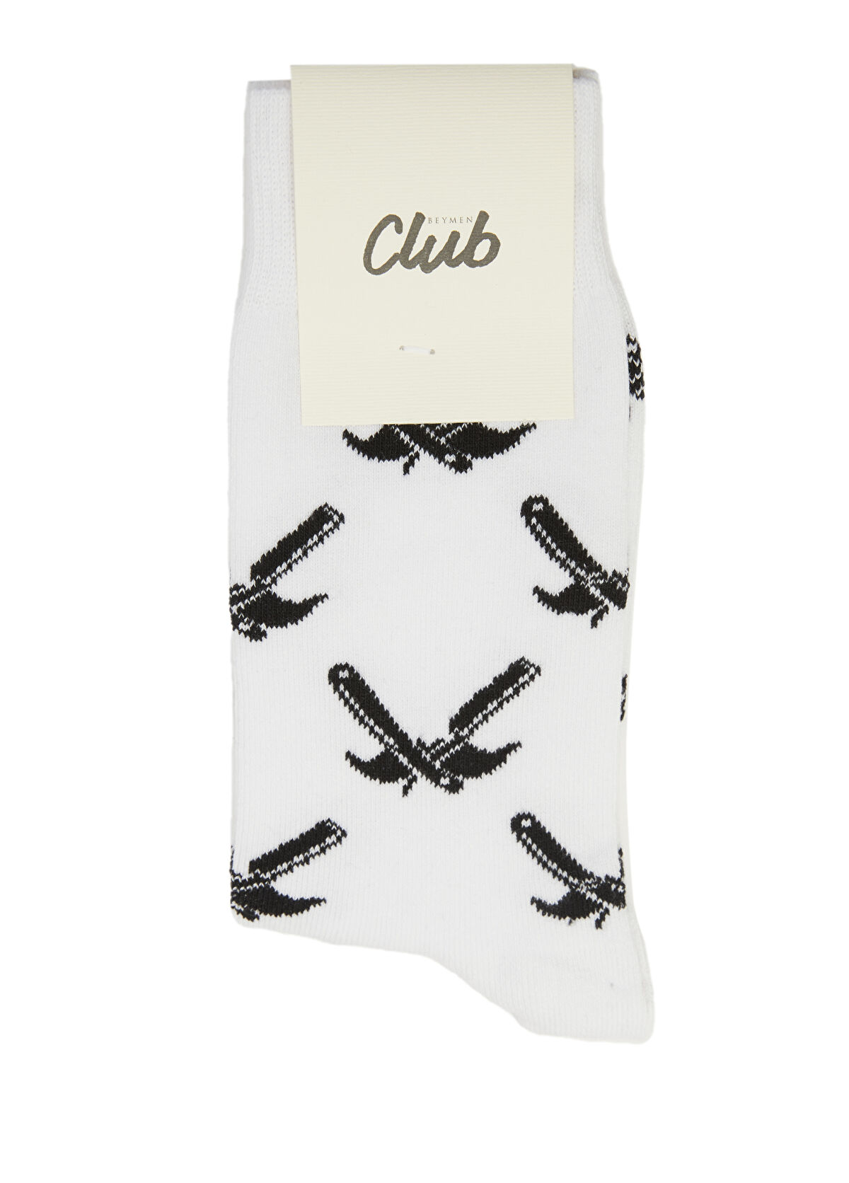 Beymen Club Beyaz Desenli Erkek Çorap - 1