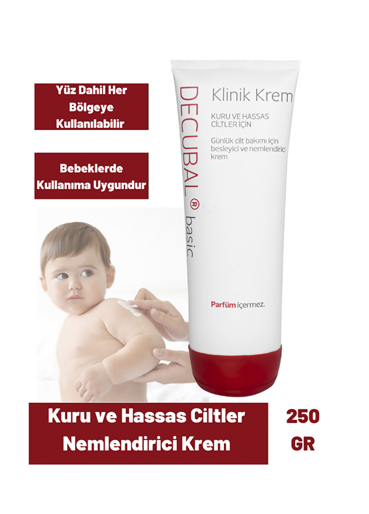 Decubal Basic Klinik Nemlendirici Krem 250 gr - 3