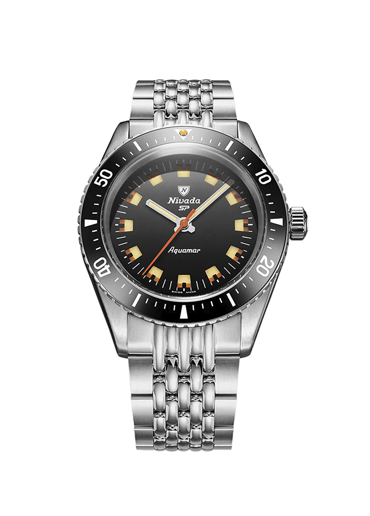 Nivada Grenchen Aquamar Black 32068A04 Metal Çelik Erkek Kol Saati - 1