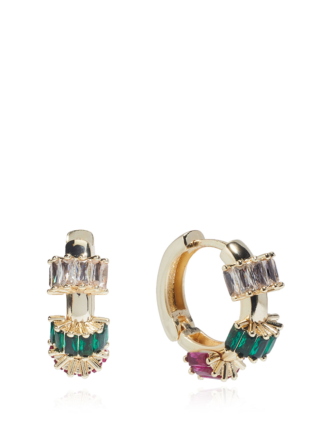 Beymen Club Renkli Pırlantalı Kadın Küpe - 3