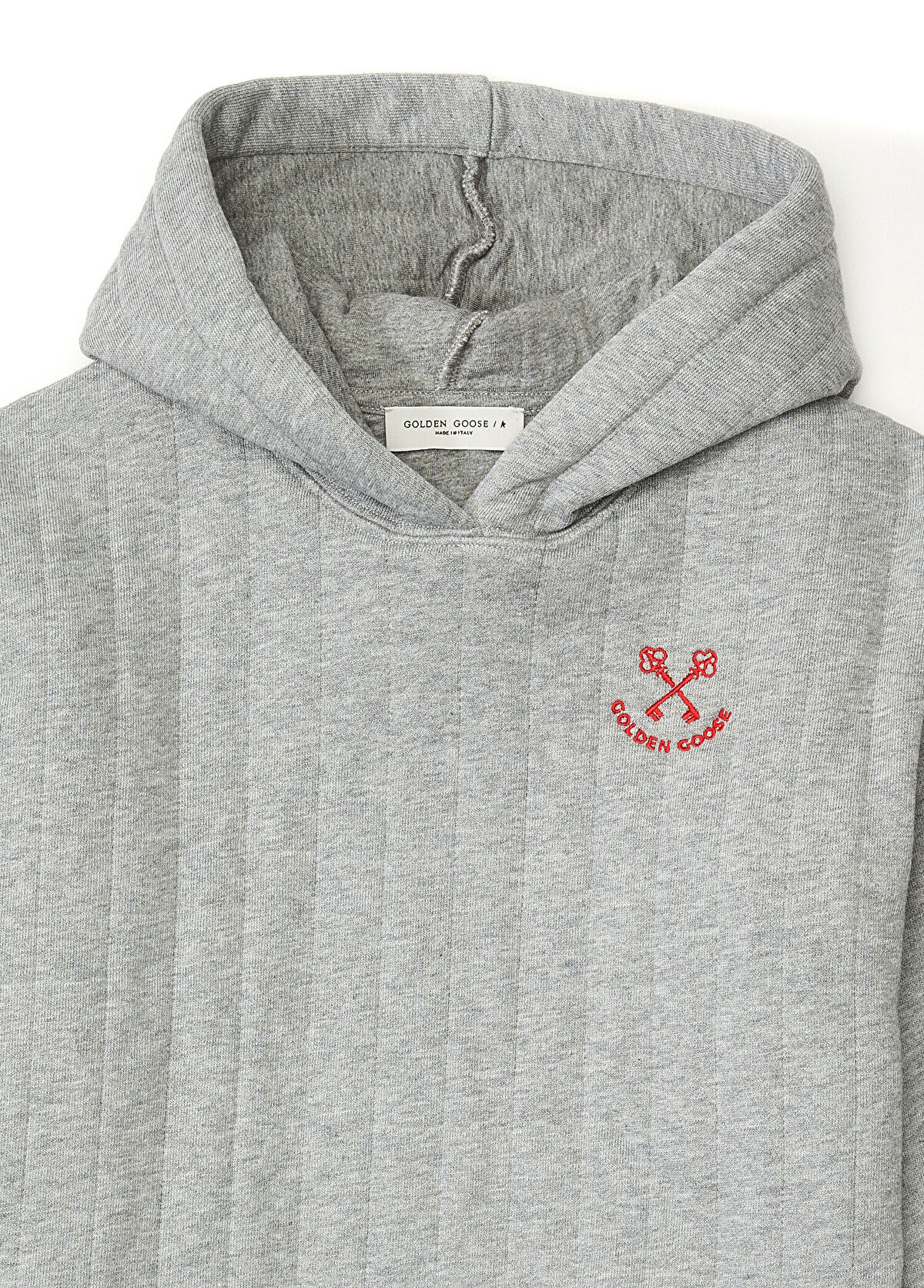 Golden Goose Gri Kapüşonlu Kız Çocuk Sweatshirt - 3