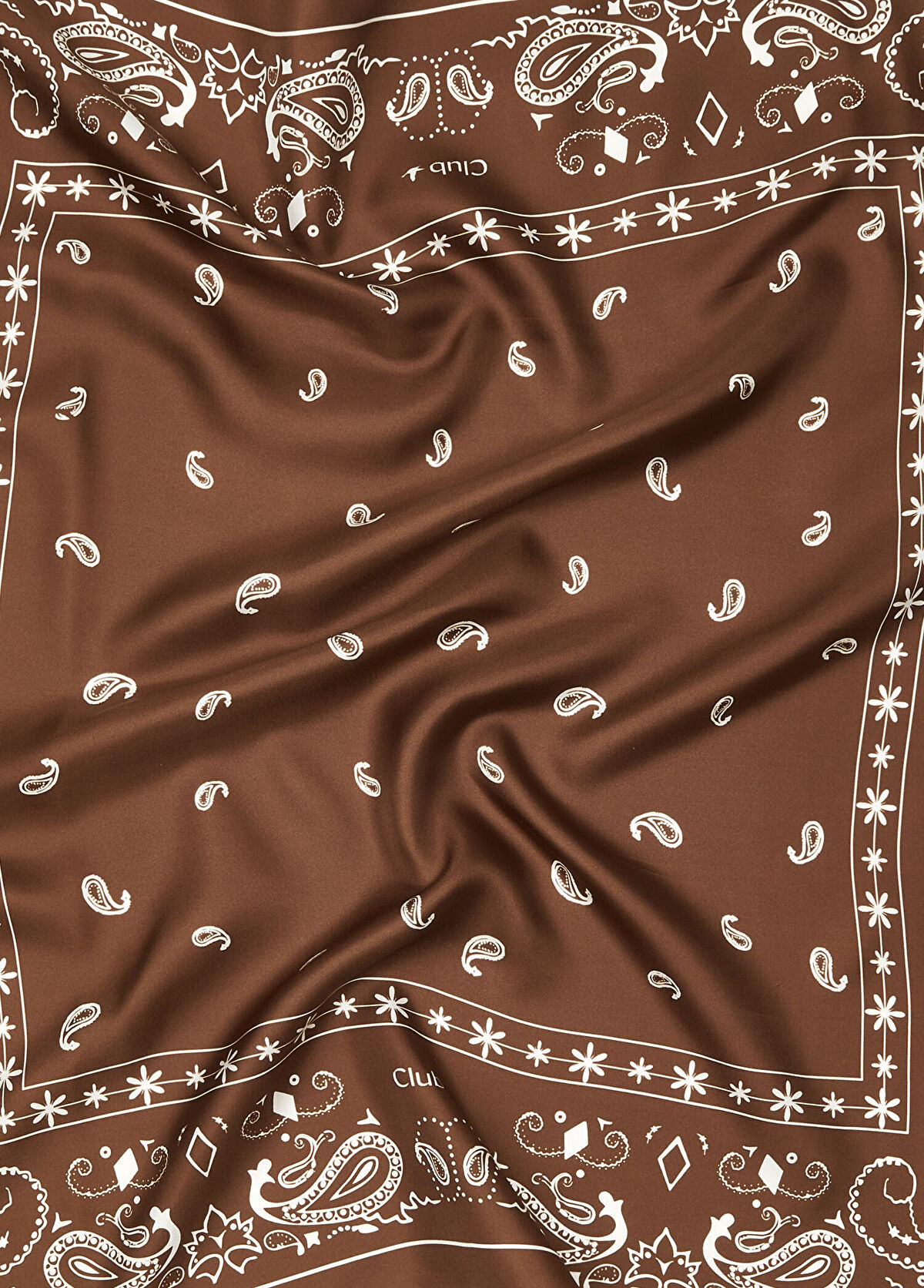 Beymen Club Kahverengi Şal Desenli İpek Eşarp - 3