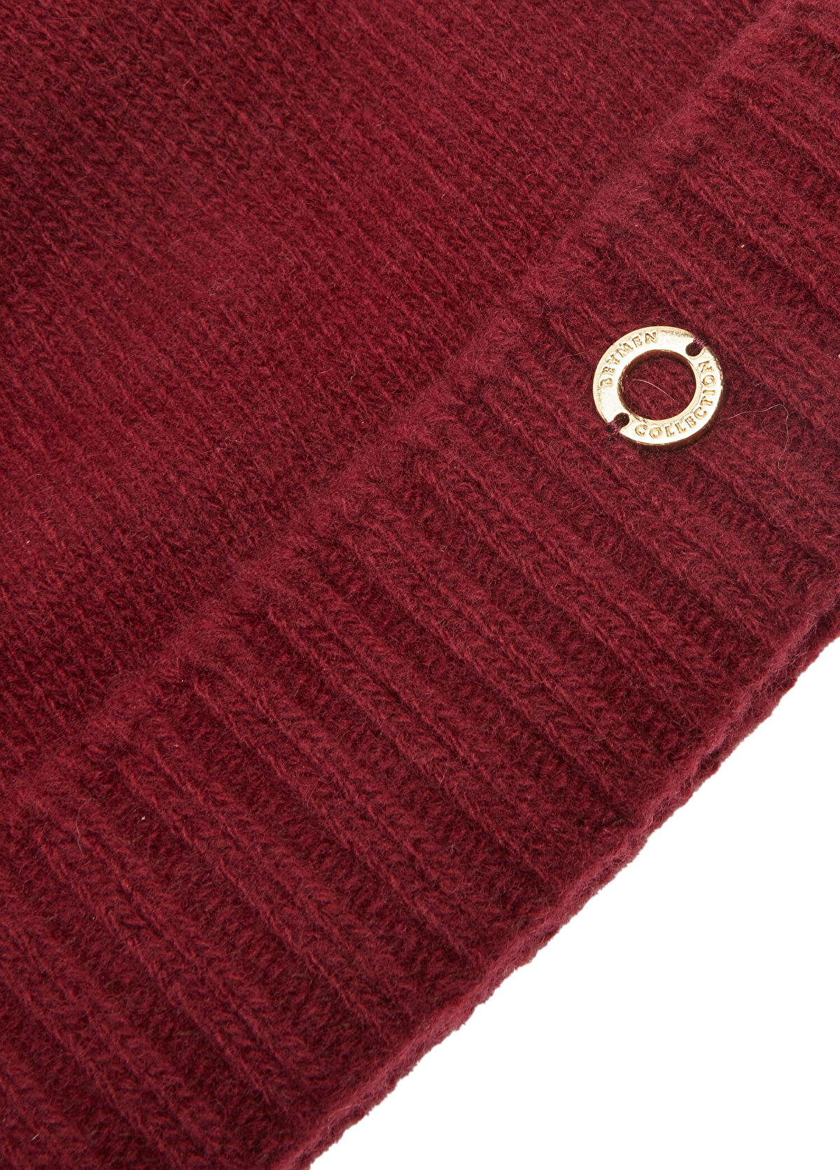 Bordo Kadın Kaşmir Karışımlı Yün Bere - Görsel 4