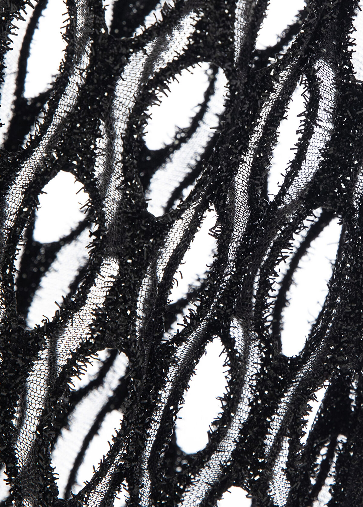 Women&Women Siyah Parıltılı Kumaş Dantel Detaylı Astarlı İspanyol Paça Kadın Pantolon - 3