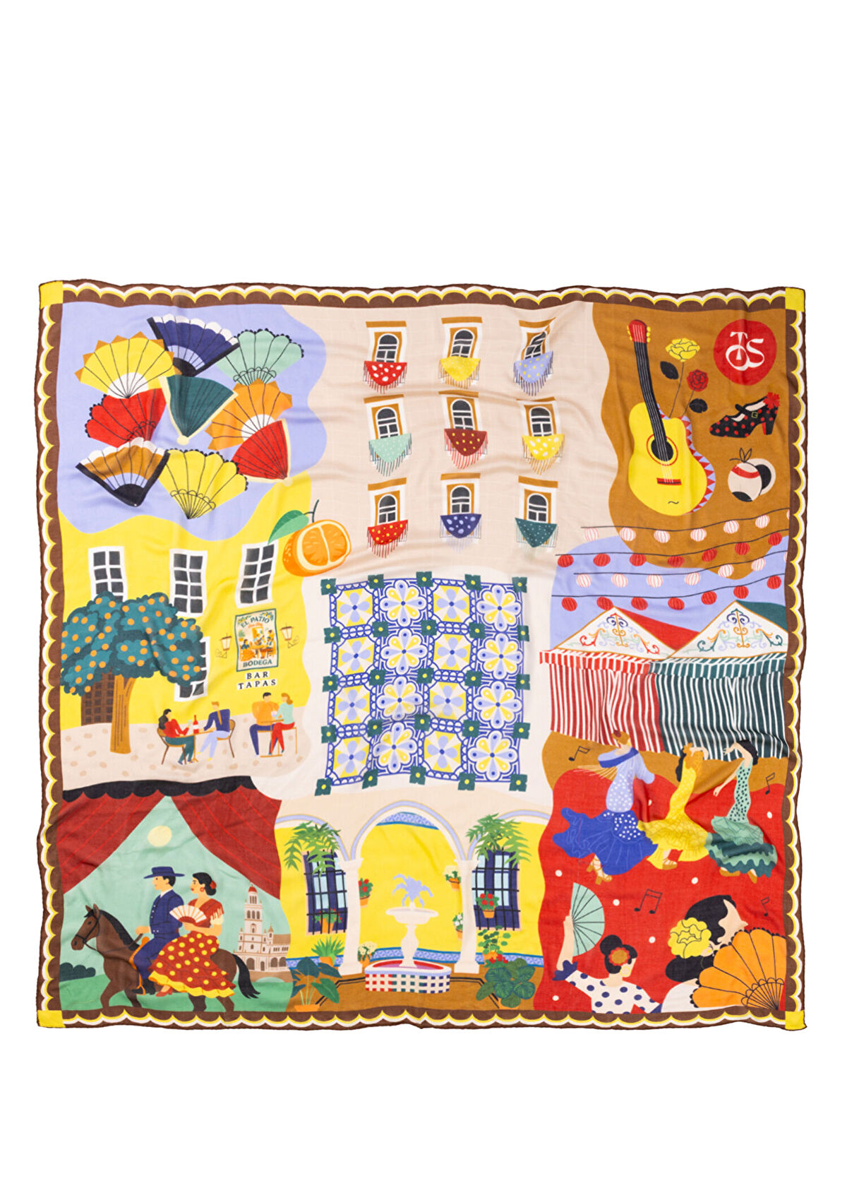 To's With Us Sevilla Renkli Baskılı Modal Kadın Şal - 1