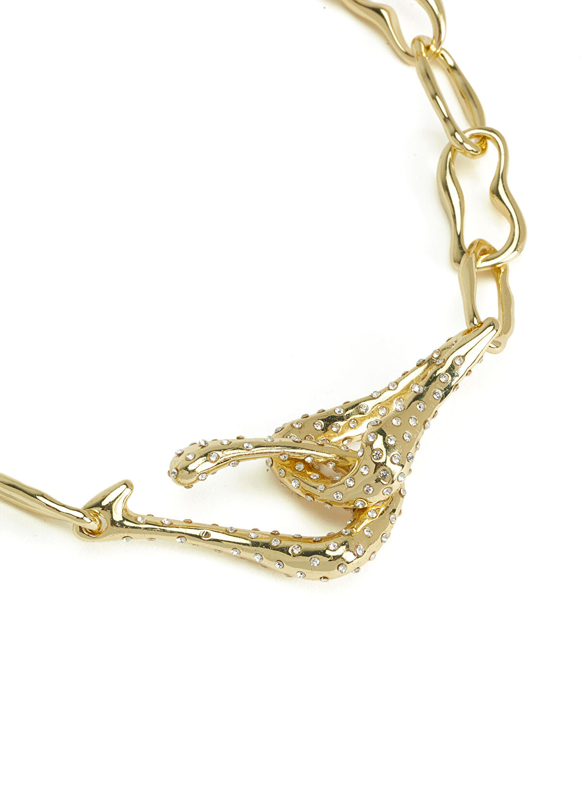 Beymen Club Gold Stone Detailed Women's Chain Necklace - 3