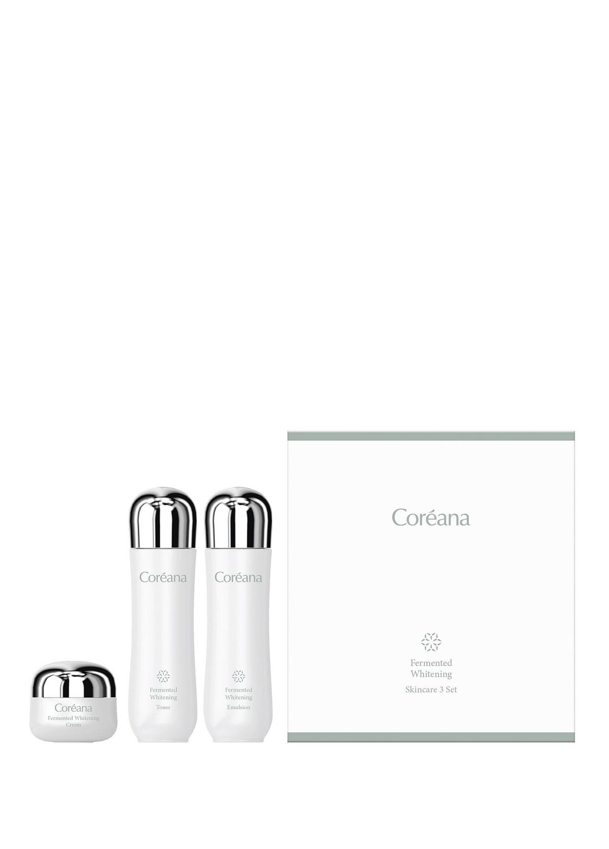 Coreana Fermented Whitening Skincare Brightening Toner + Emulsion + Cream Skin Care Set of 3 - 1
