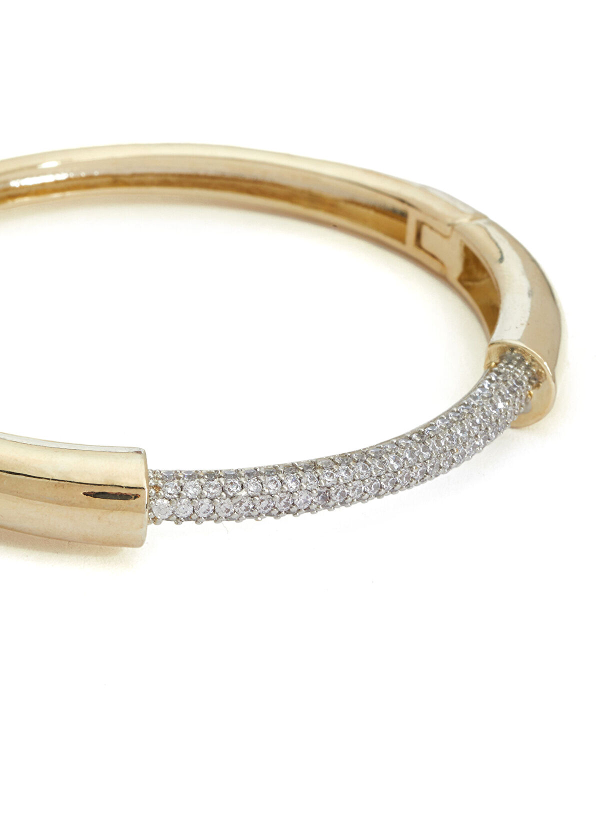 Beymen Club Gold Stone Detailed Women's Handcuff Bracelet - 3