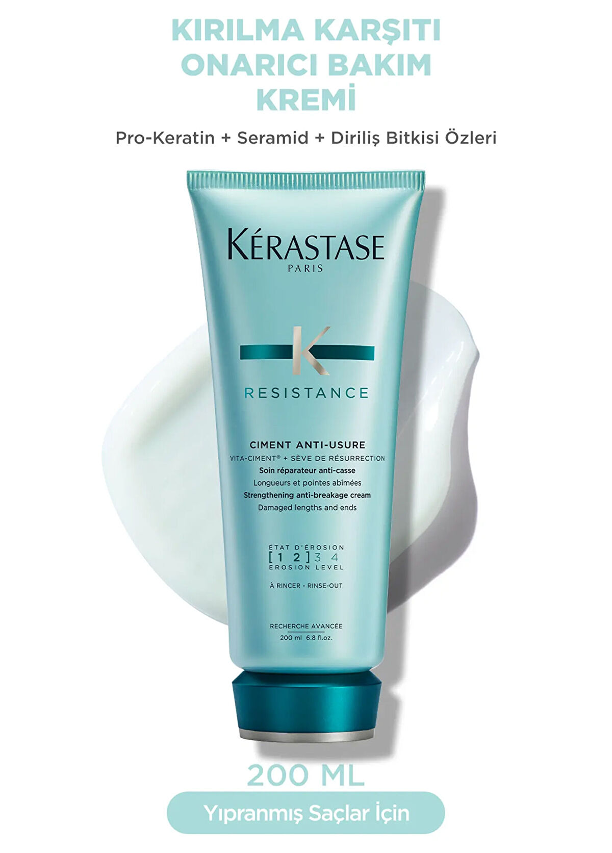 Kerastase Resistance Ciment Anti-Usure Onarıcı Saç Kremi 200 ml + Şampuan 250 ml 2'li Saç Bakım Seti - 3