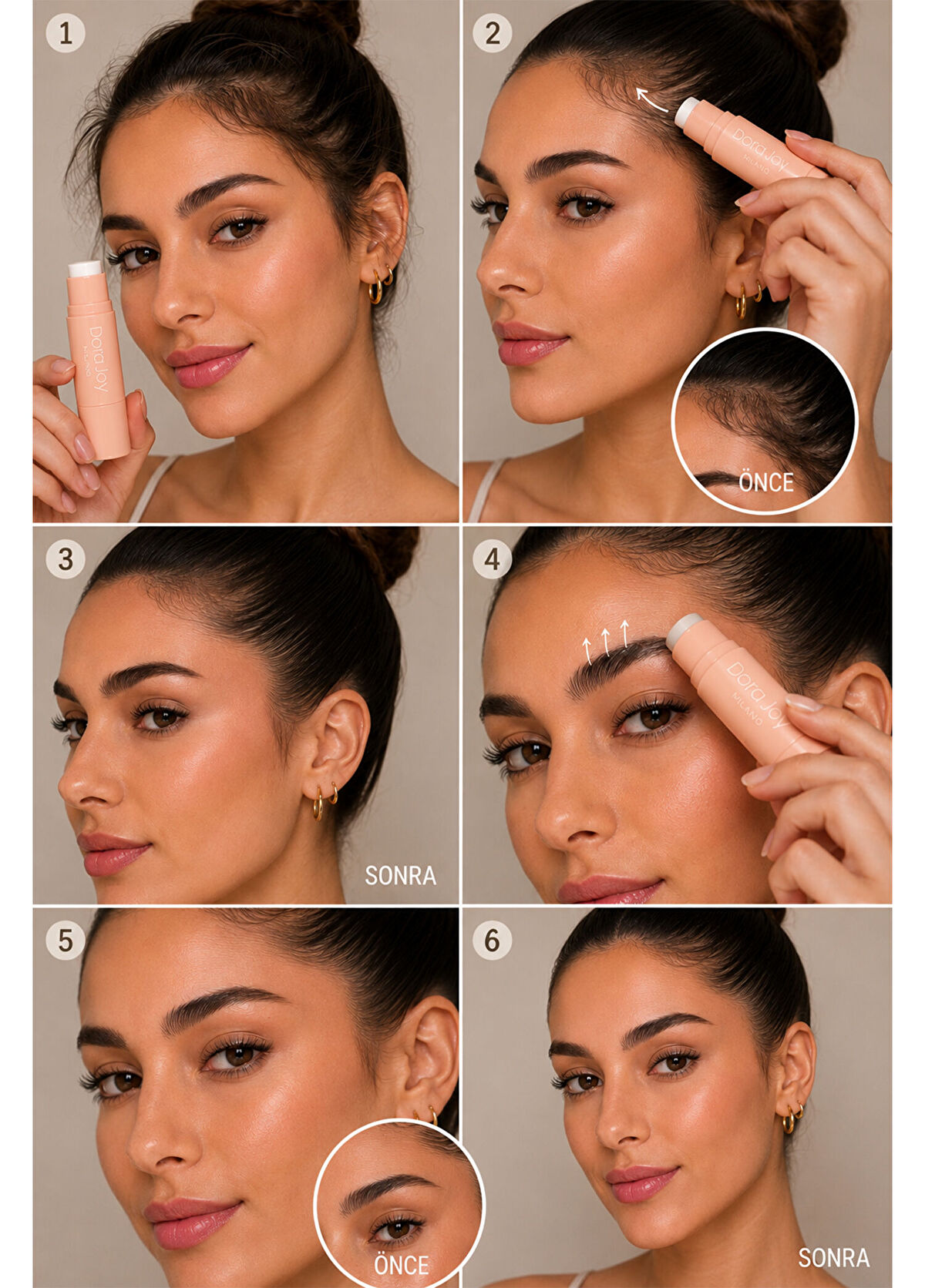 Dora Joy Fix Joy Brow & Hair Wax Brow + Hair Fixing & Styling Multi Stick - 3