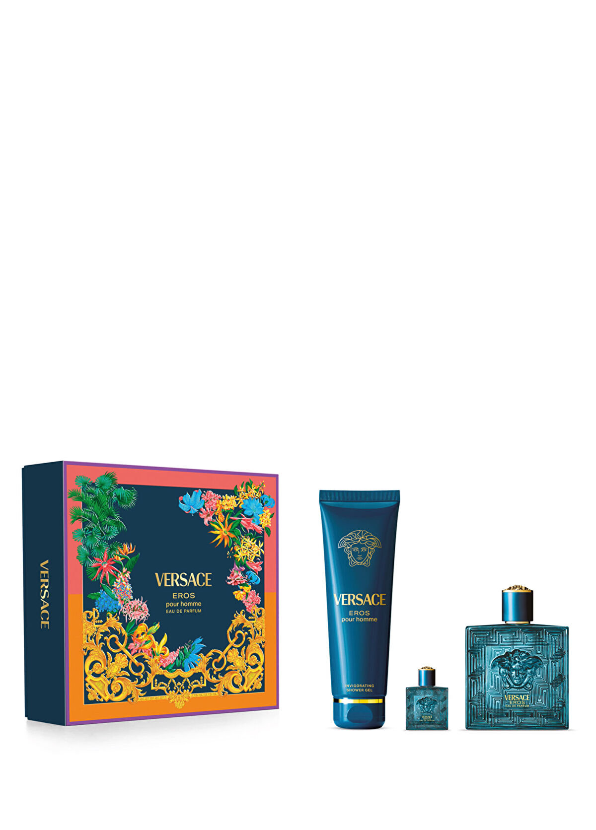 Versace Eros EDP 100 ml Perfume + Shower Gel 150 ml Men's Perfume Set - 1