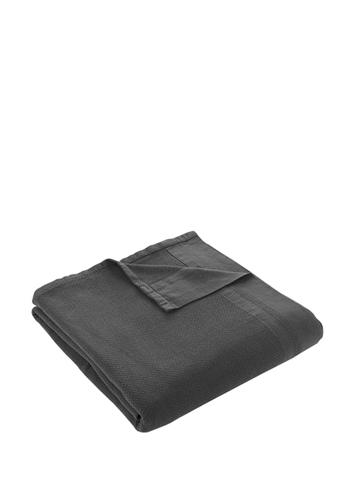 Buldan's Wicker Anthracite Cotton Single Bedspread - 1