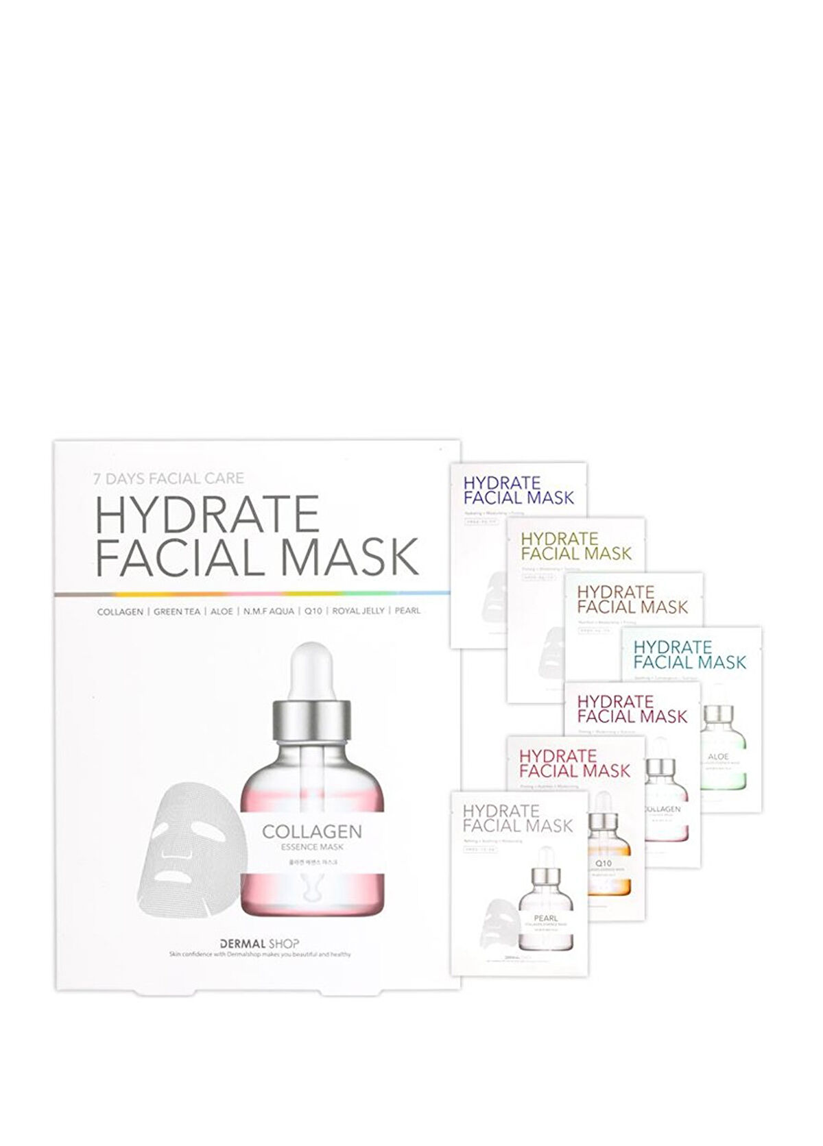 Dermal Hydrate Facial Mask Nemlendirici Parlaklık Veren 7 Günlük Cilt Bakım Maskesi 7 x 25 gr  - 1
