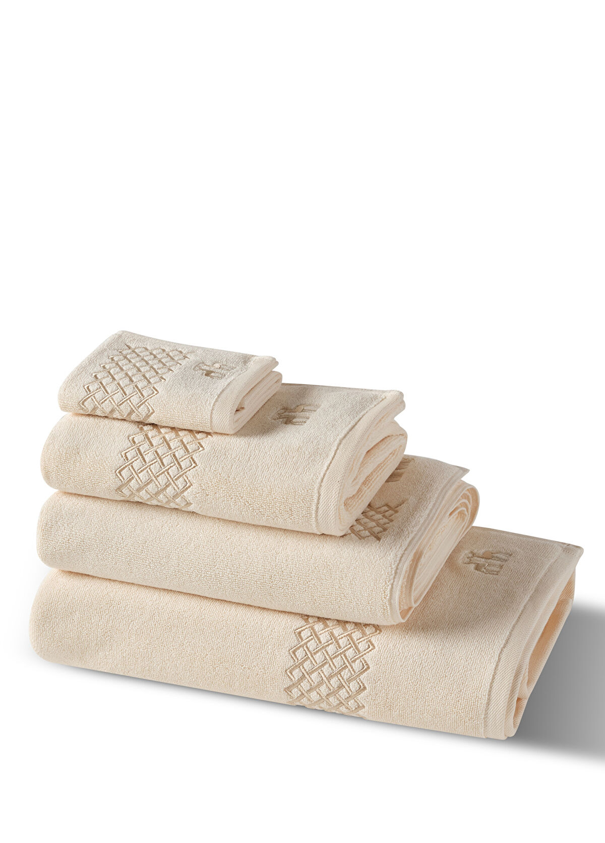 Ren Home Neema Catena Ekru Pamuklu Banyo Havlusu 90x160 cm - 3