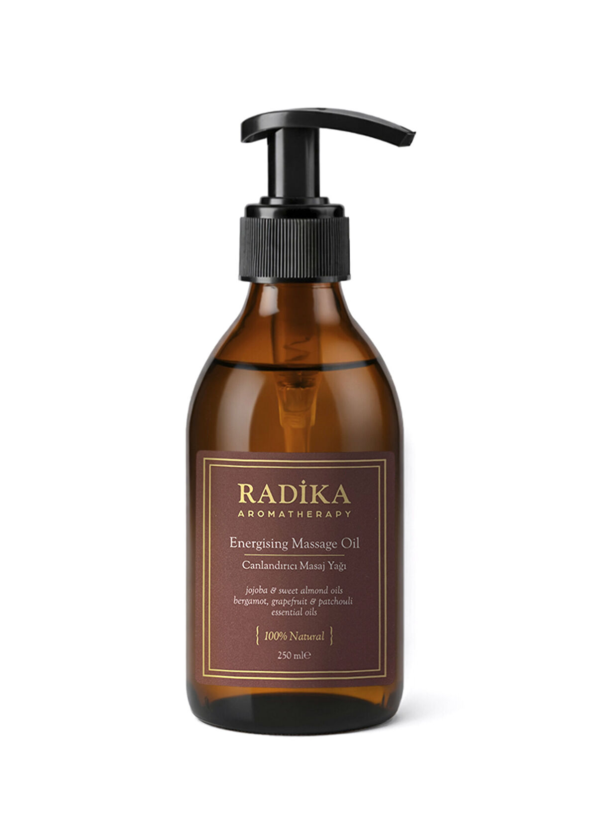 Radika Aromatherapy Canlandırıcı Etkili Doğal Masaj Yağı 250 ml - 1