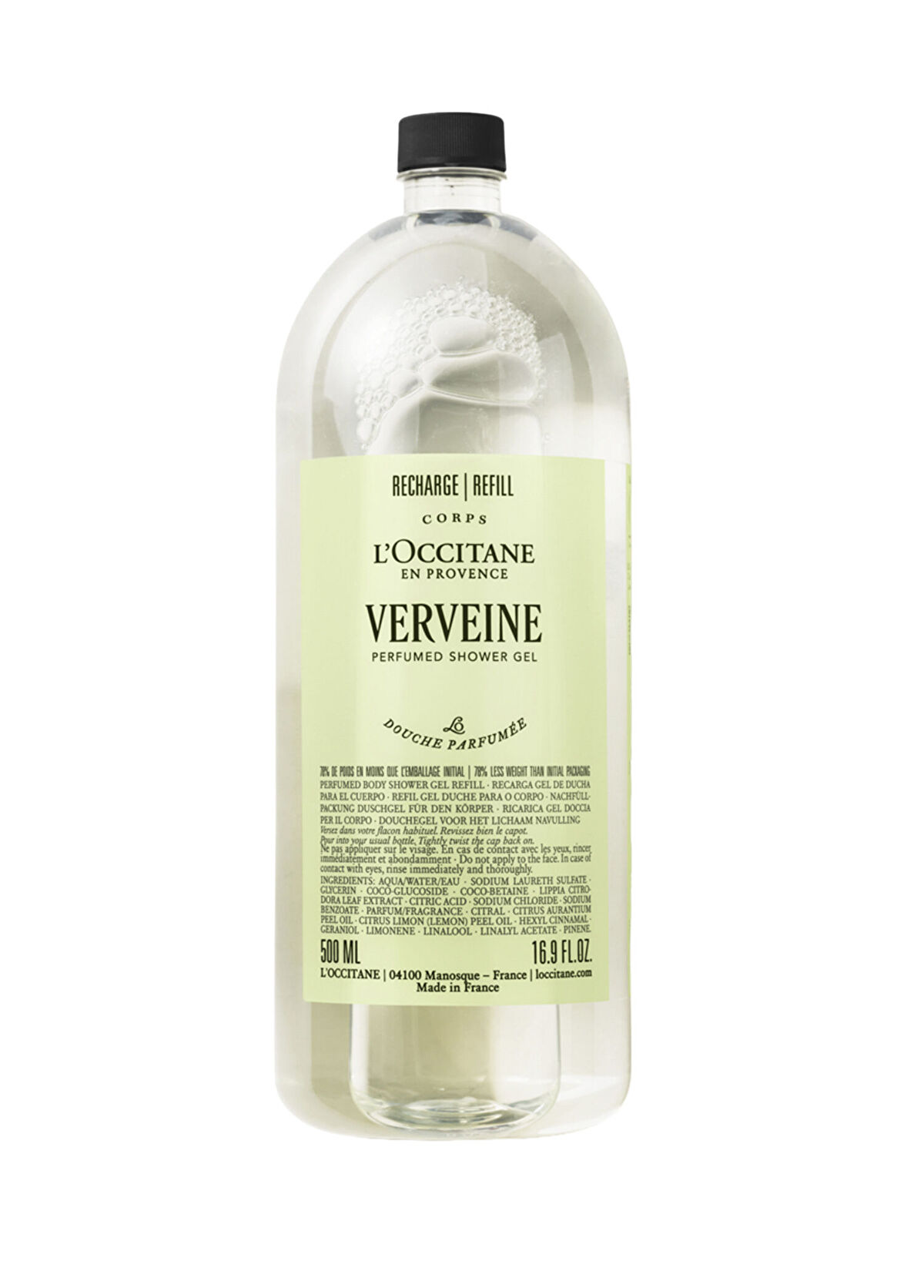 L'Occitane Verbena Verbena Verbena Extract Perfumed Shower Gel Eco Refill Refill 500 ml - 1