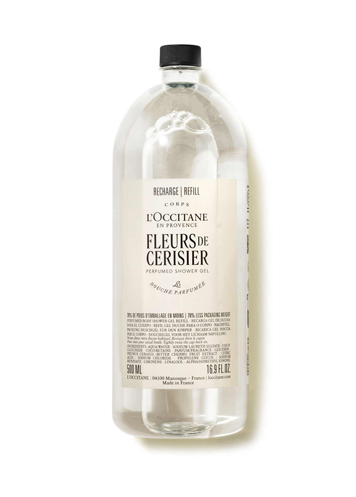 L'Occitane Kiraz Çiçeği Duş Jeli Eko-Yedek 500 ml - 1