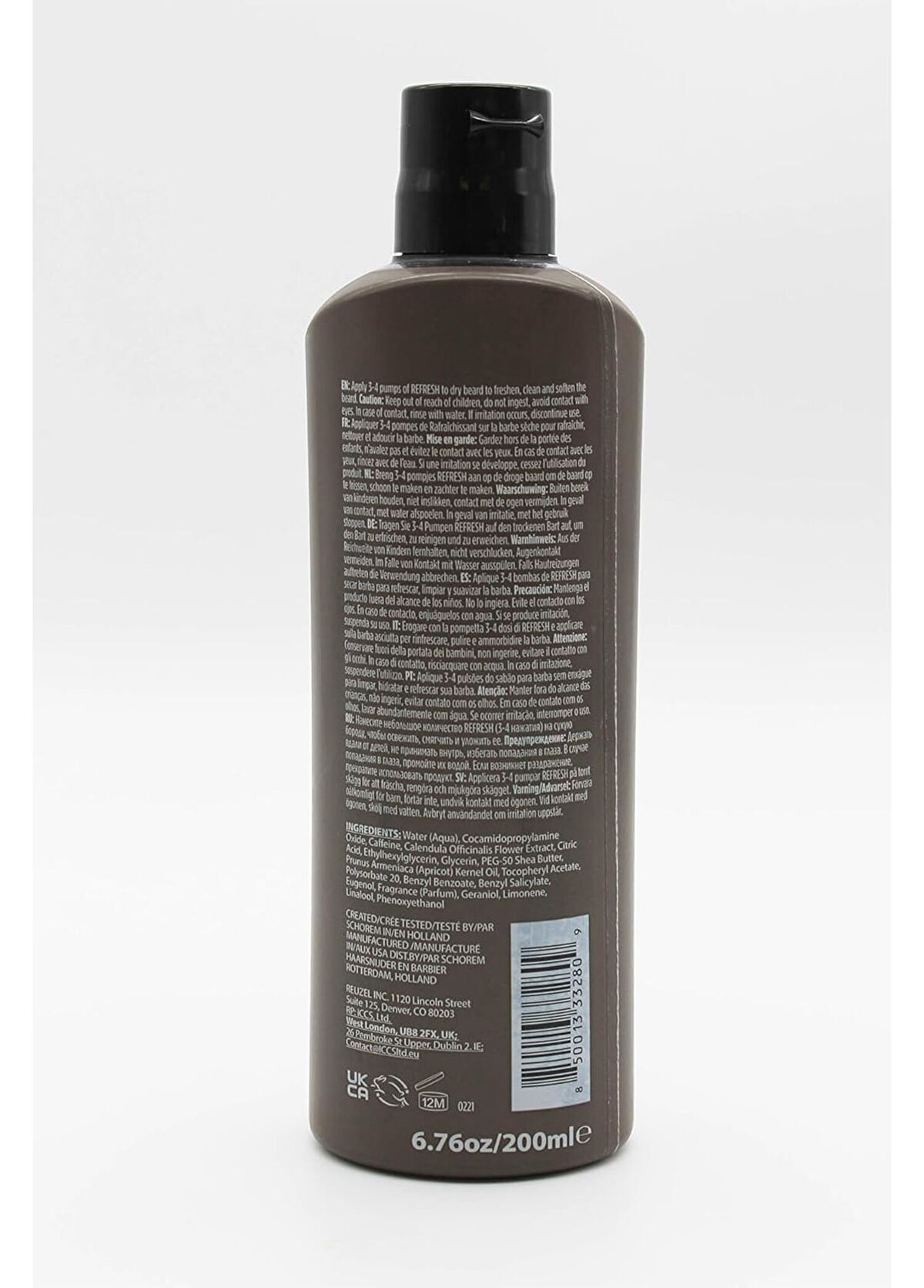 Reuzel Refresh No Rinse Beard Wash Erkekler İçin Nemlendirici Sakal Yıkama Jeli 200 ml - 3