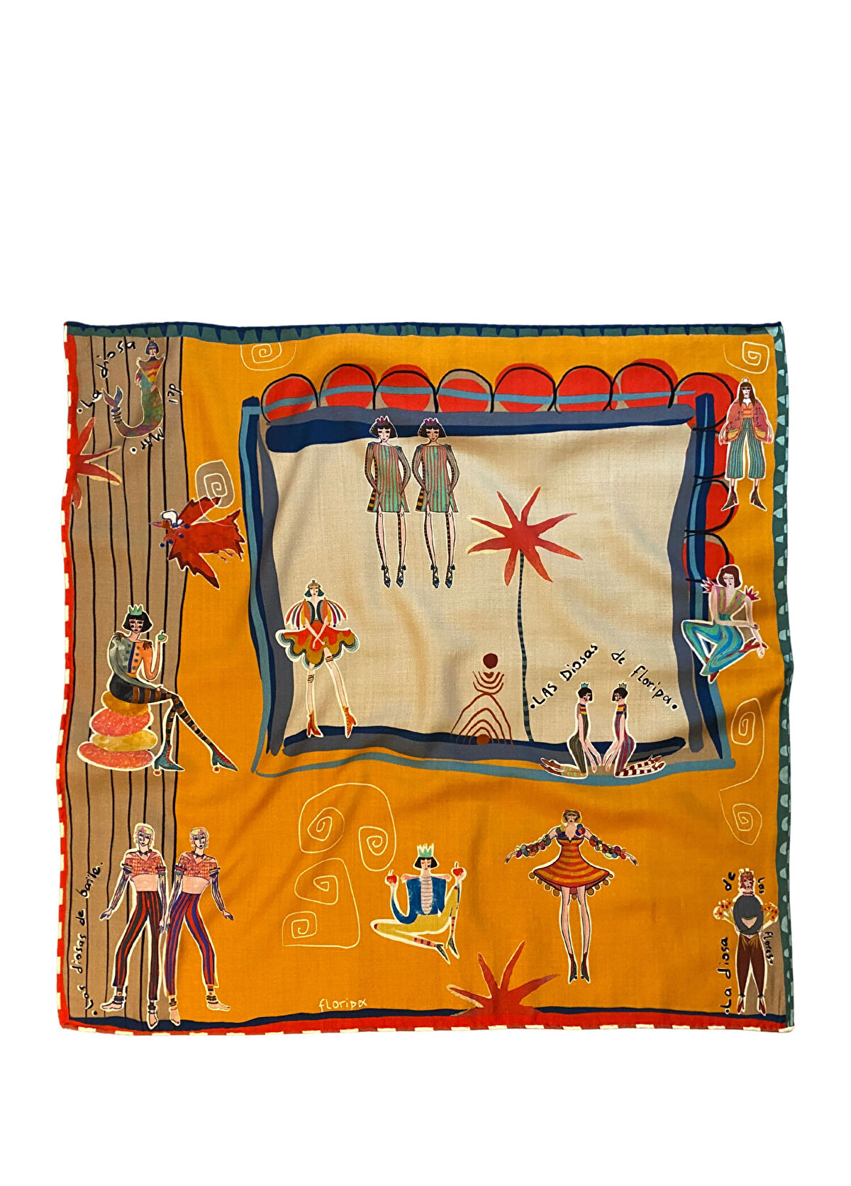 Floripa Artworks Diosas Wool Women's Scarf - 1