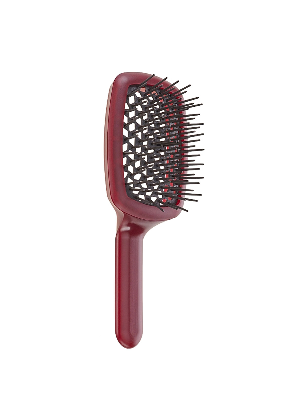 Janeke Curvy M Back Dark Red Hairbrush - 1