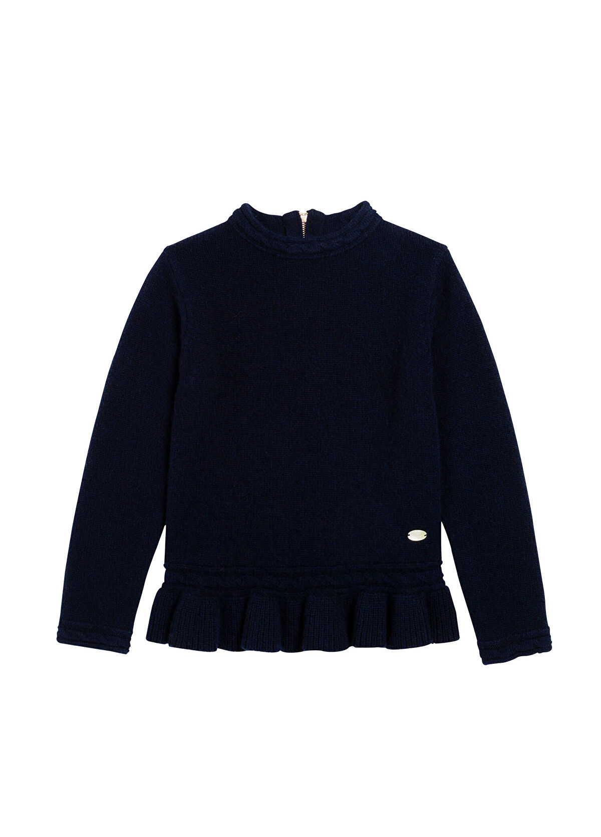 Tartine Et Chocolat Navy Blue Cashmere Girls' Sweater - 1