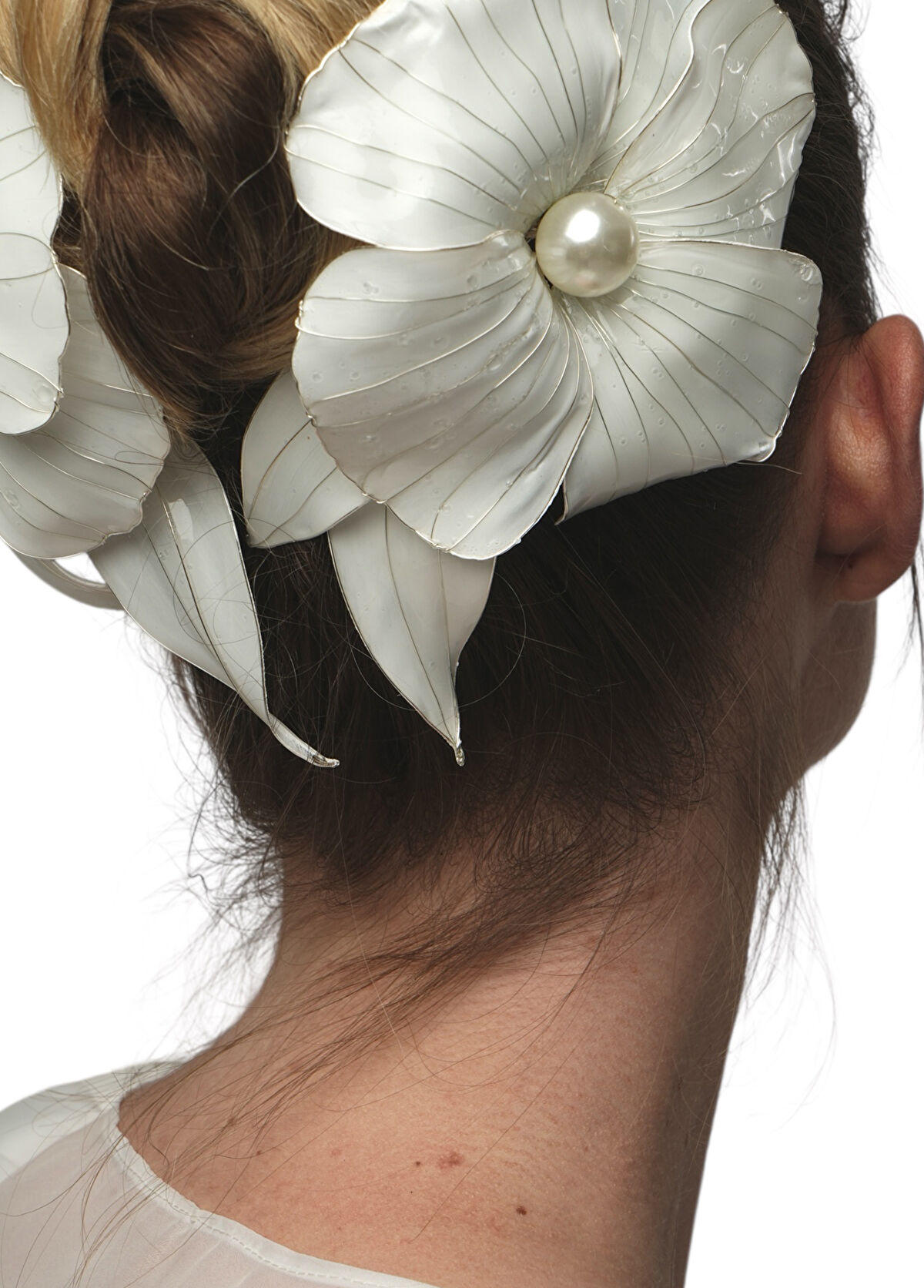 Meriç Tanın Laden Flower Bridal Hairpin - 3