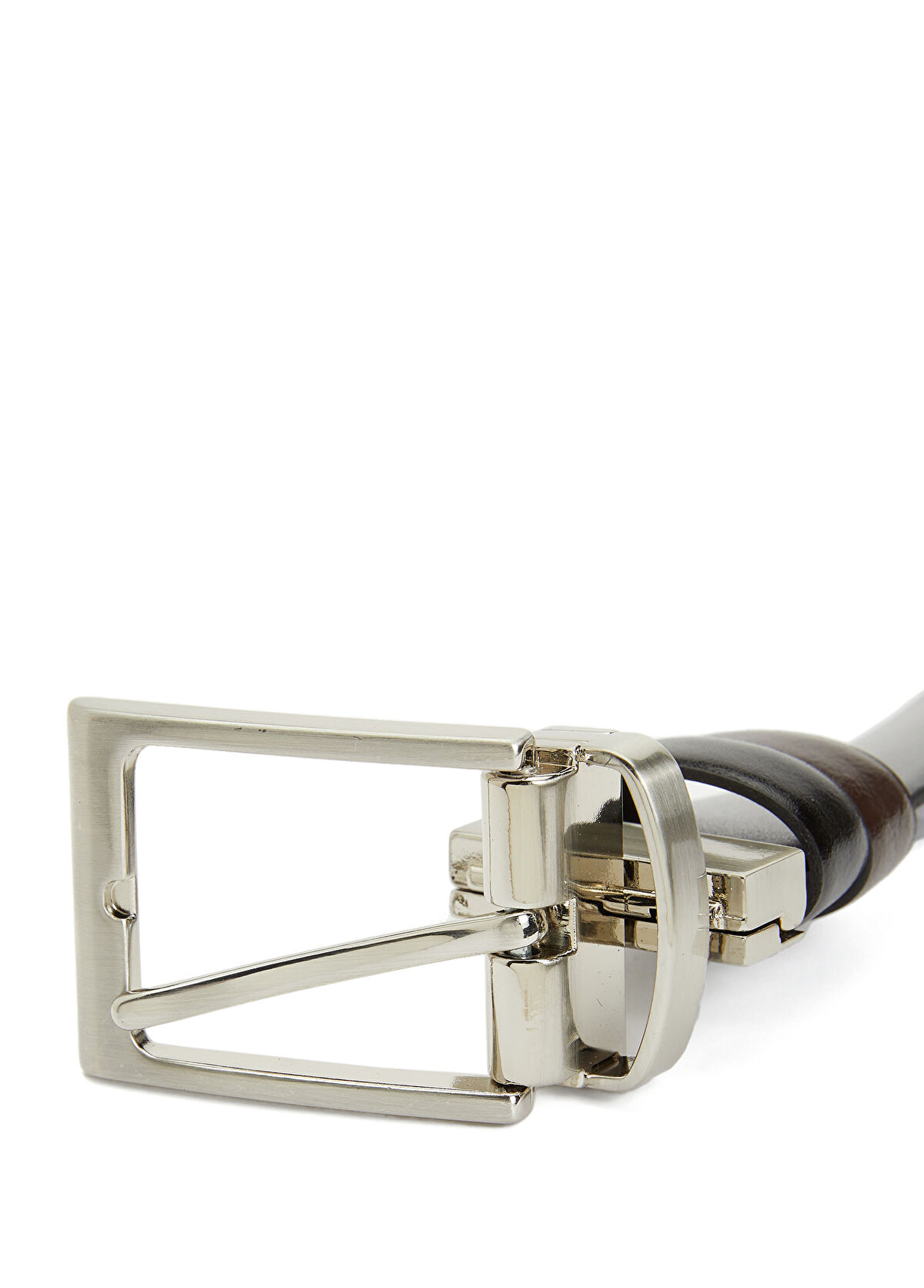 Beymen Club Black Brown Double Sided Men's Leather Belt - 3