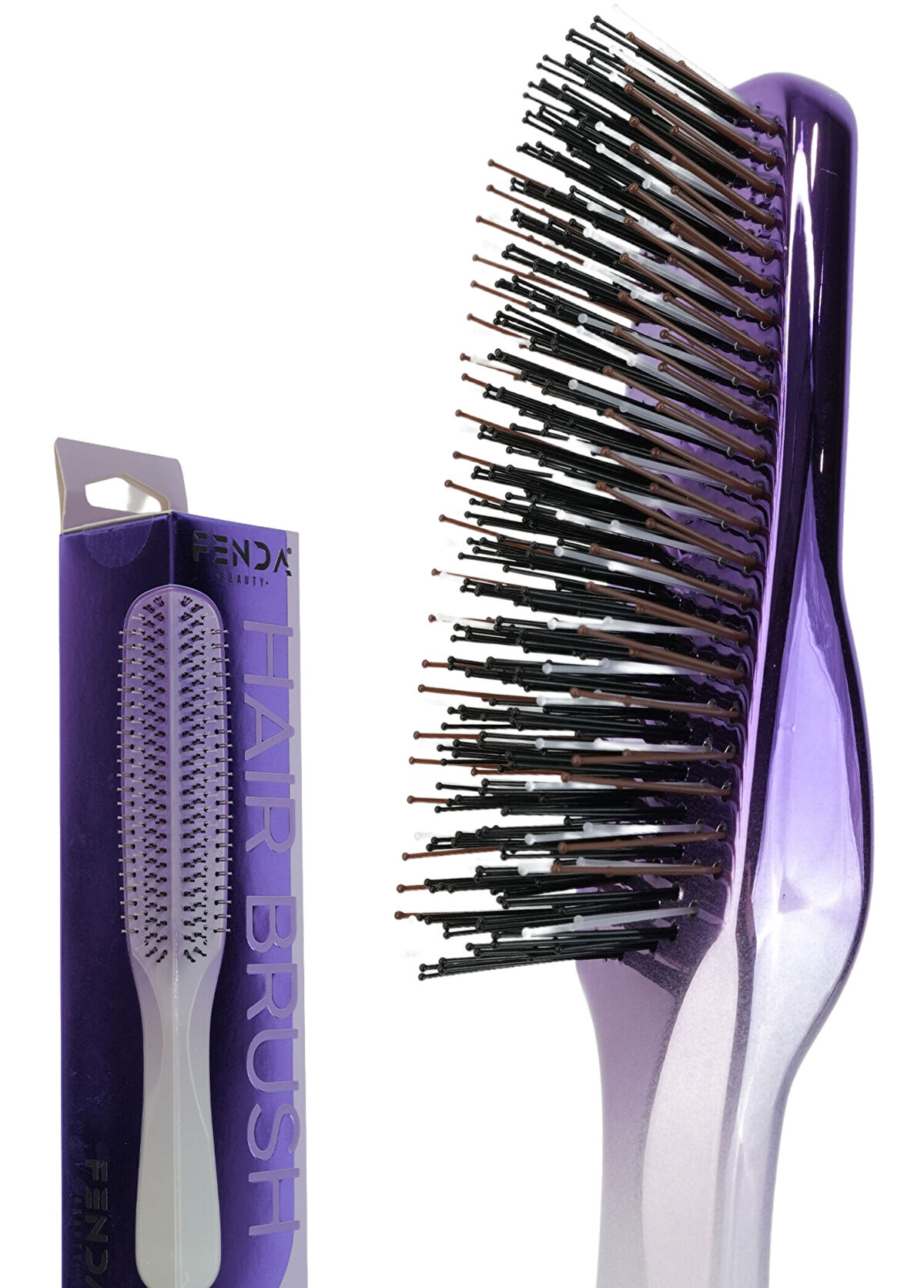 FENDA Profesyonel Metalic Purple 4 Pinli Mor Saç Fırçası - 3