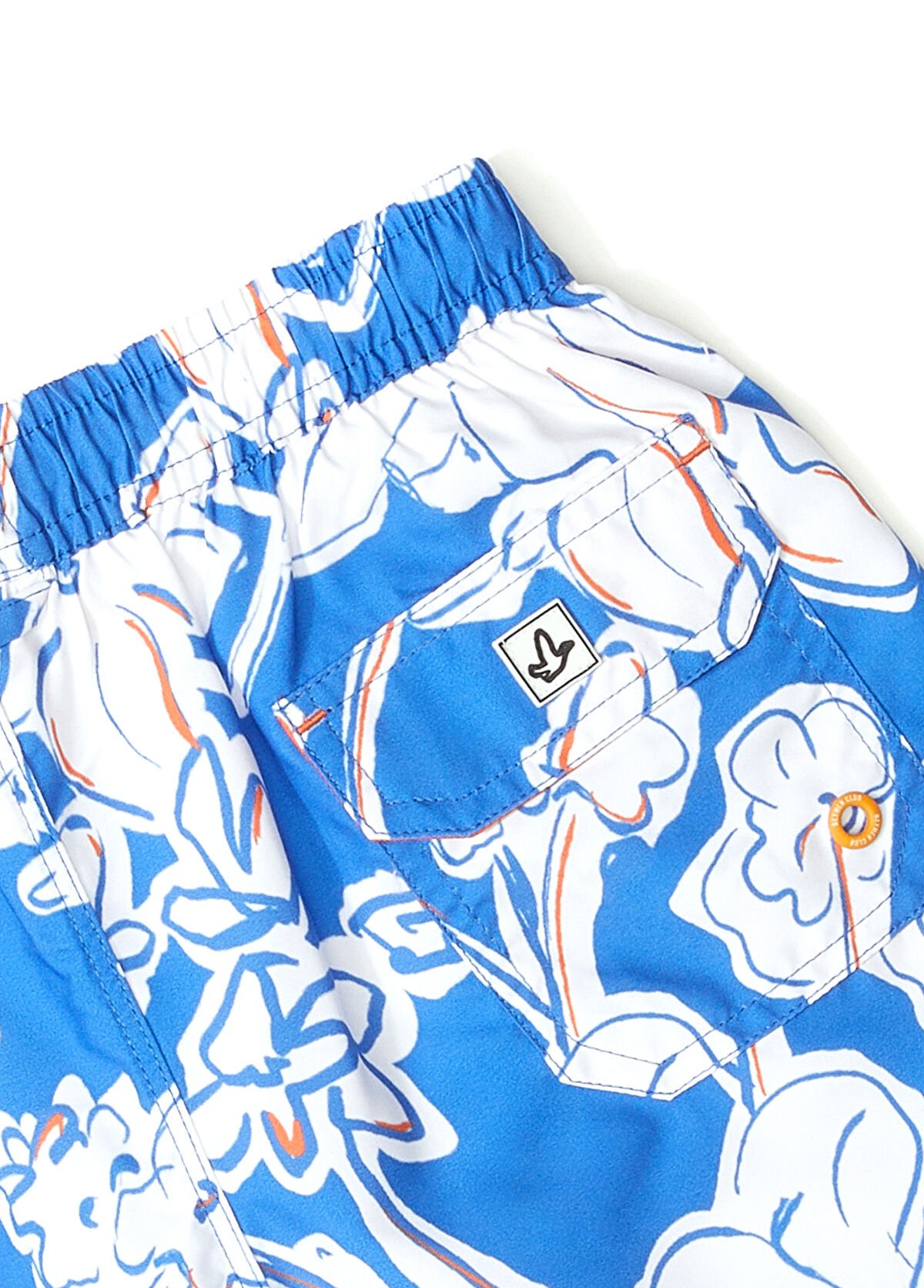 Beymen Club Blue White Floral Patterned Boys' Swimwear - 3