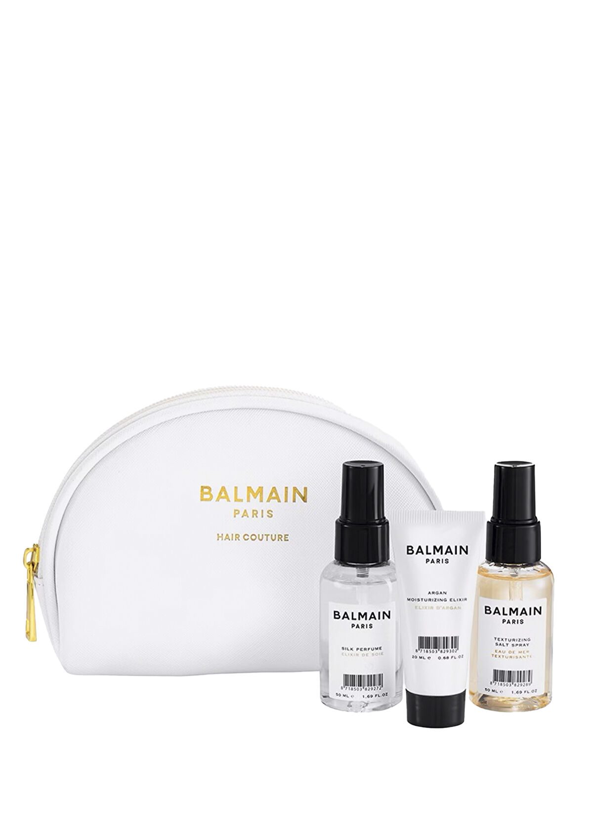 Balmain White Cosmetic Styling Bag Hacim Verici Saç Bakım Seti - 1