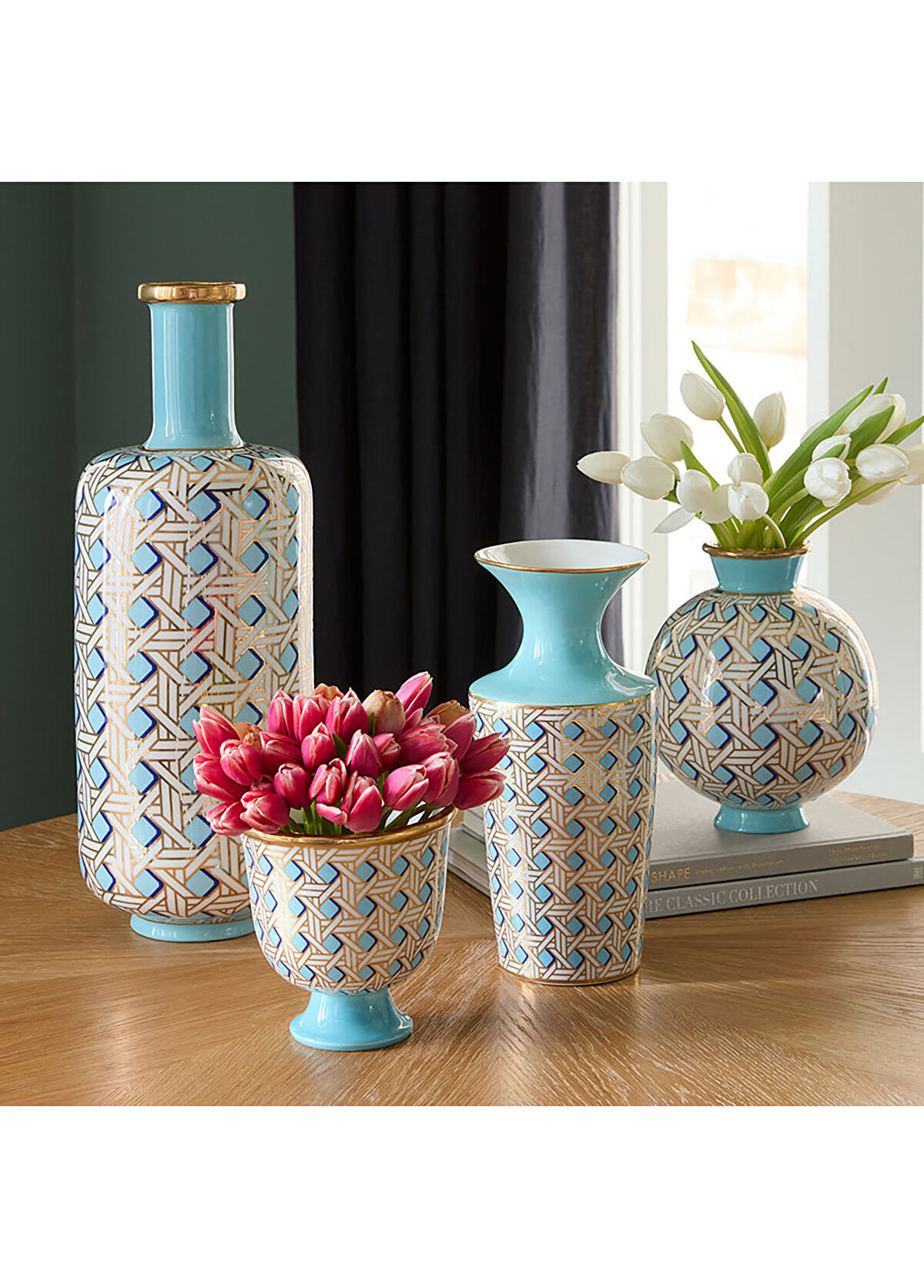 Jonathan Adler Basketweave Ceramic Decorative Bowl - 3