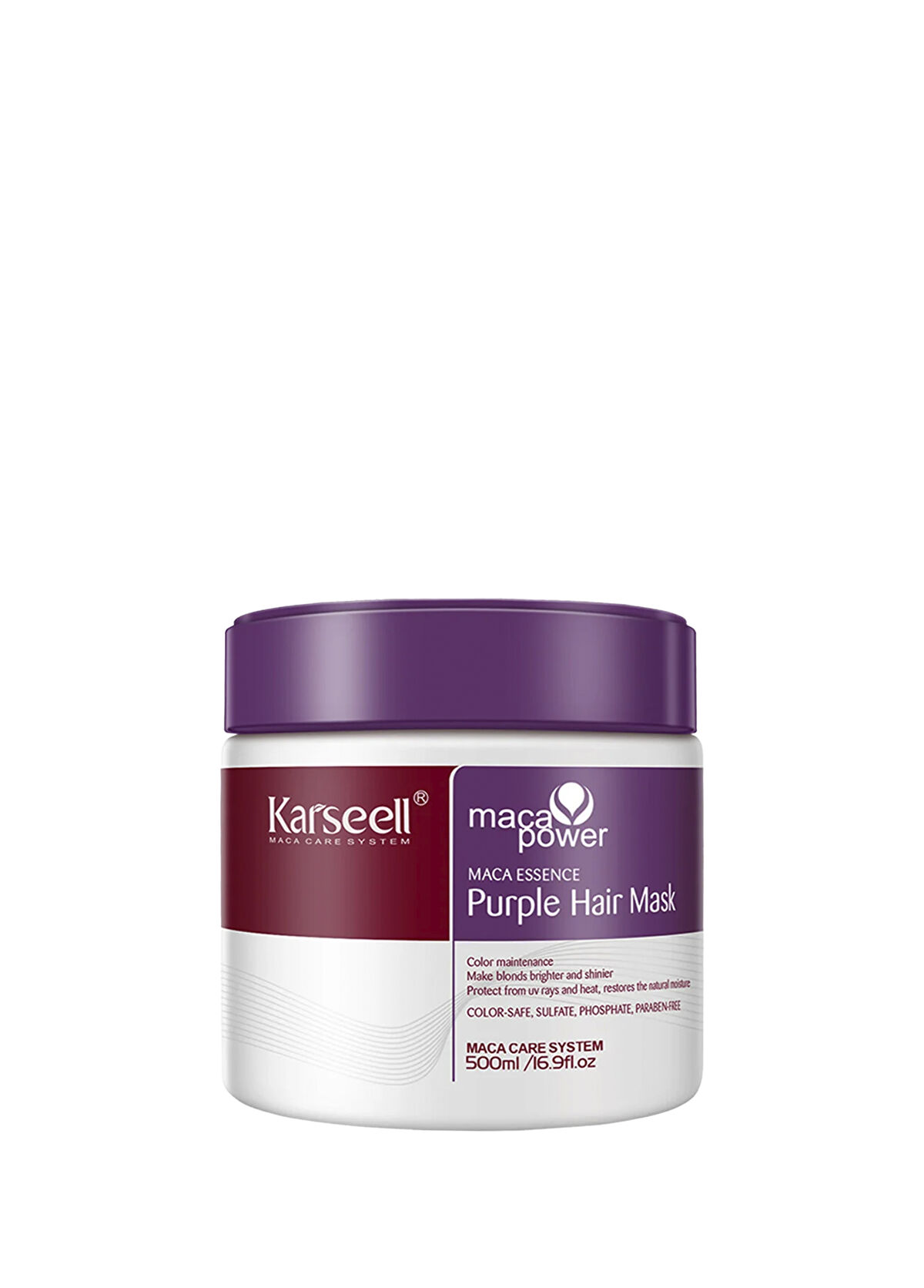 Karseell Maca Essence Renk Koruyucu Mor Saç Maskesi 500 ml - 1