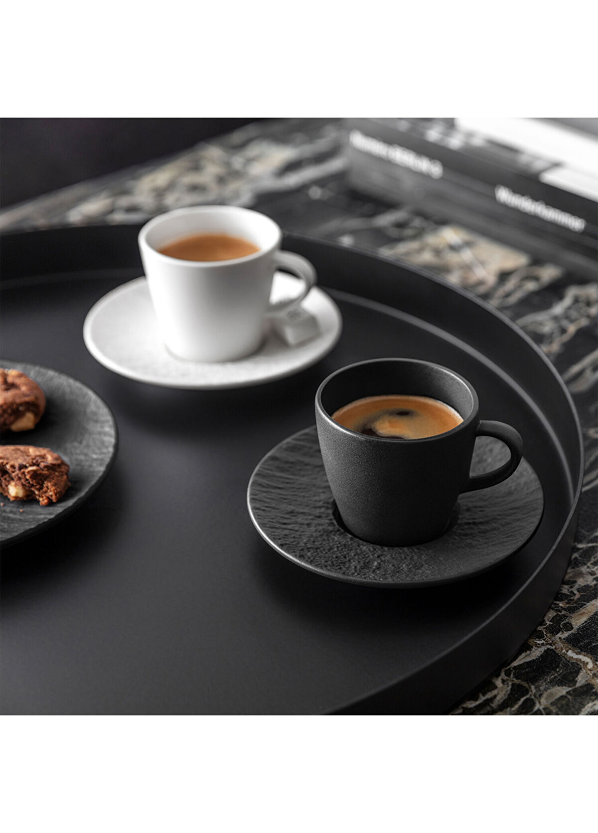 Villeroy & Boch Manufacture Rock Porselen Siyah Türk Kahvesi Fincanı - 3