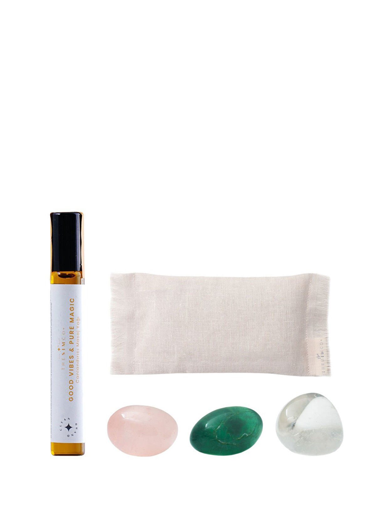 The Sim Co. Self Love 3'lü Kuvars ve Canlandırıcı Masaj Yağı 10 ml Cilt Bakım Seti - 1