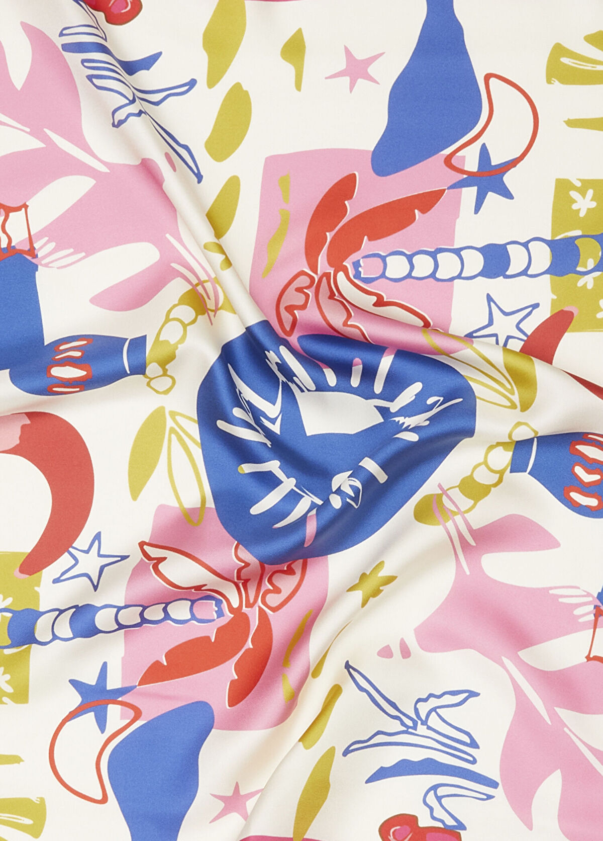 Beymen Club Çok Renkli Güneşli Kaz Desenli İpek Eşarp - 3