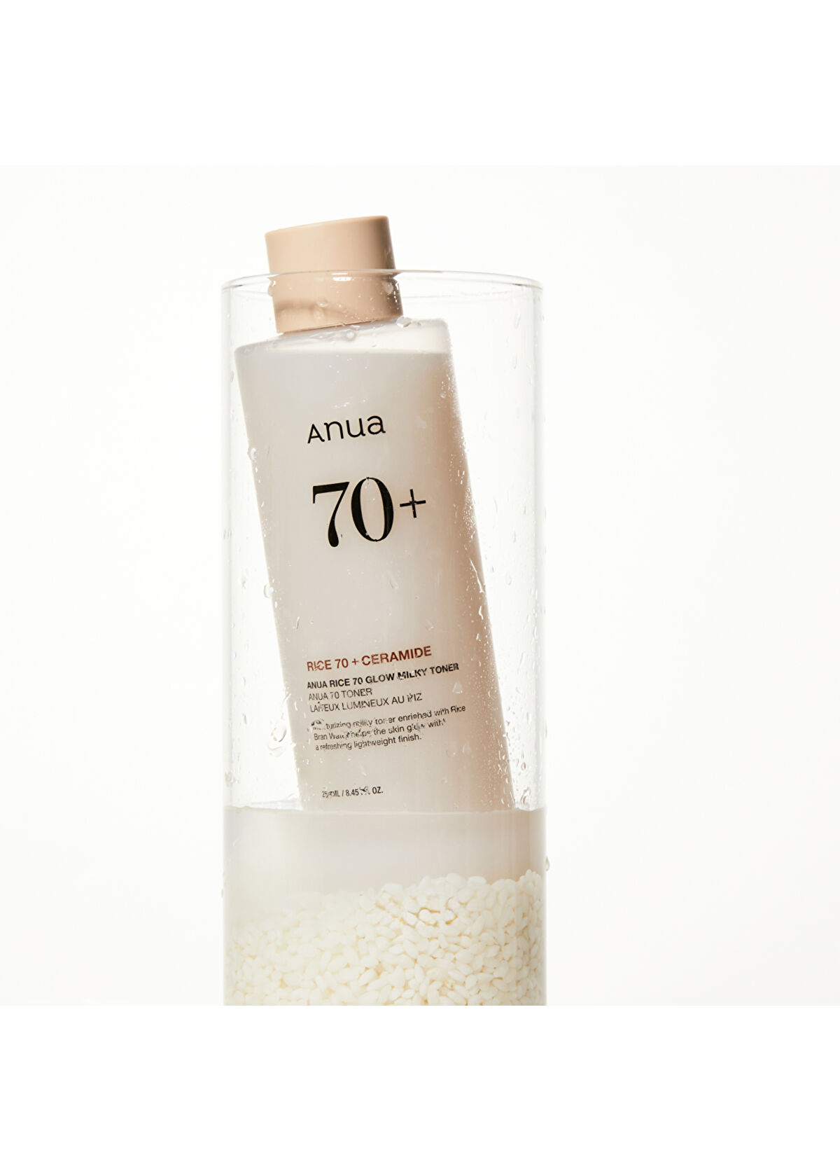 Anua Rice 70 Glow Milky Toner Anti-Blemish Shine Brass Milky Textured Toner 250ml - 3