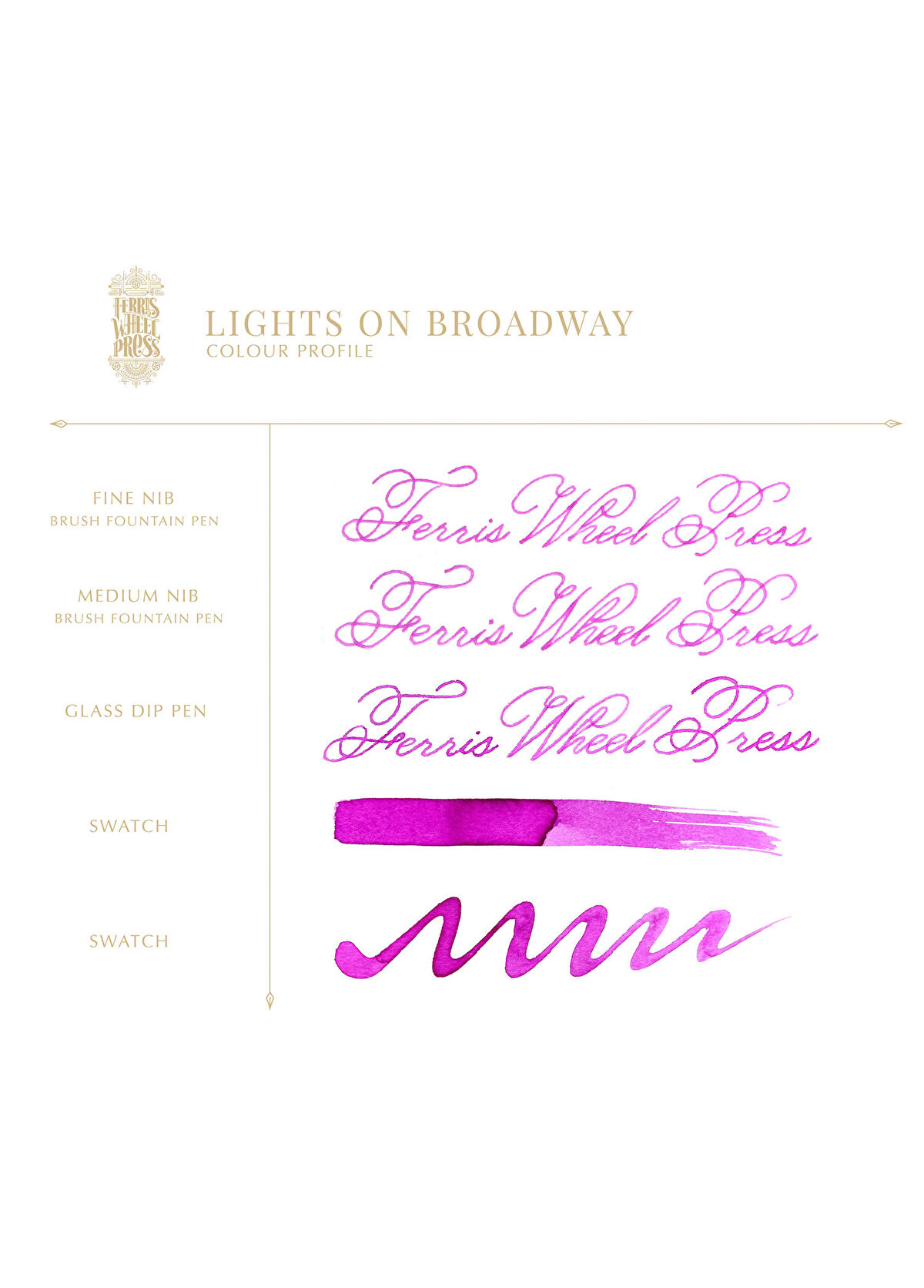 Ferris Wheel Press Lights On Broadway Bottle Ink 38 ml - 3