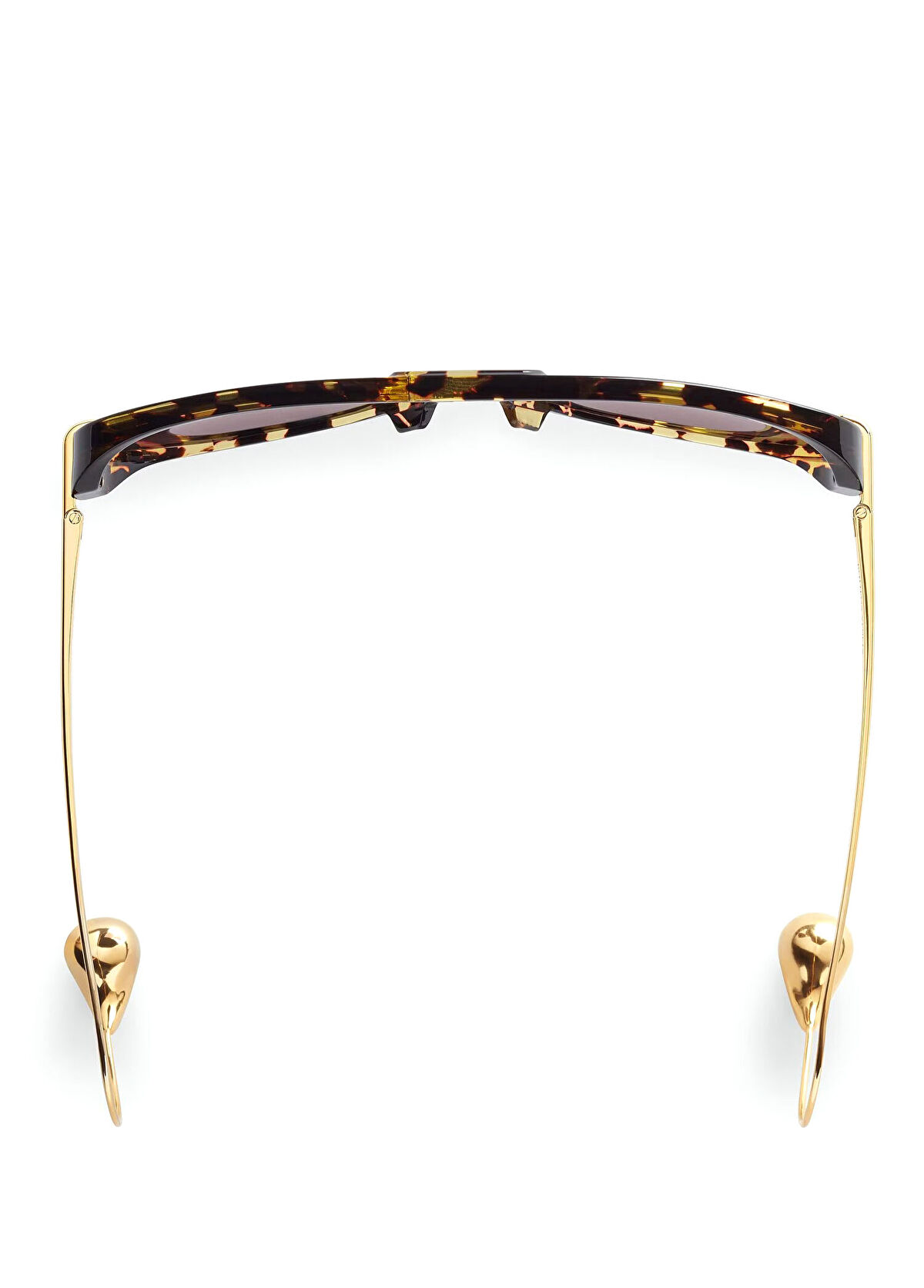 Drop Aviator Kahverengi Gold Kadın Güneş Gözlüğü - Görsel 4