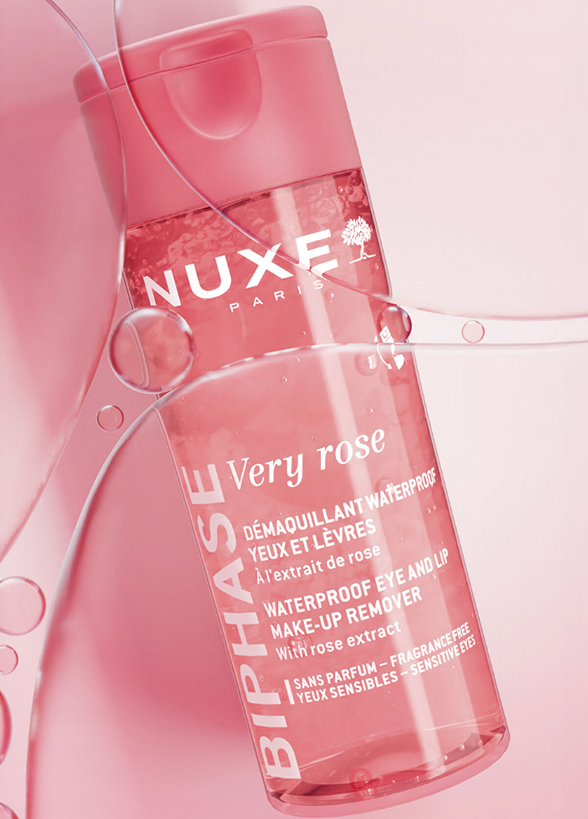 Nuxe Biphase Very Rose Waterproof Double Base Eye Make-up Remover Water 100 ml - 3