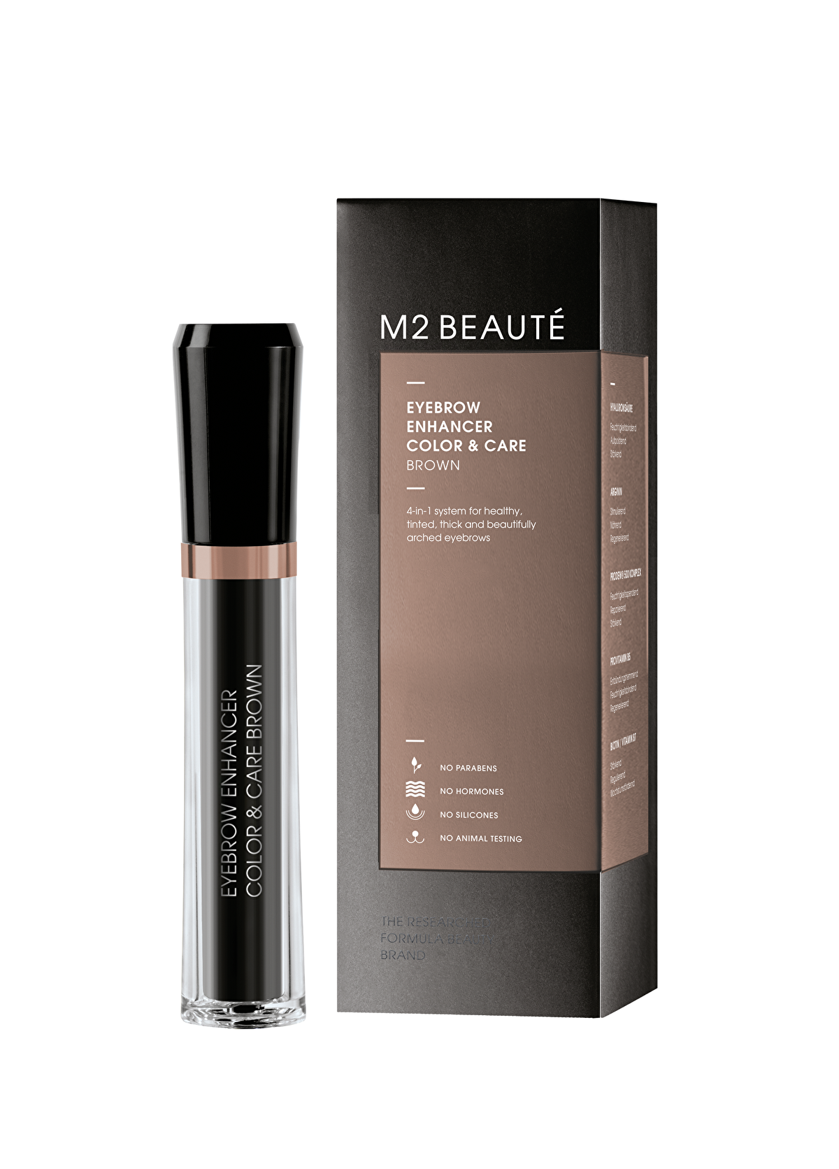 M2 Beaute Eyebrow Enhancer Color & Care Brown - 3