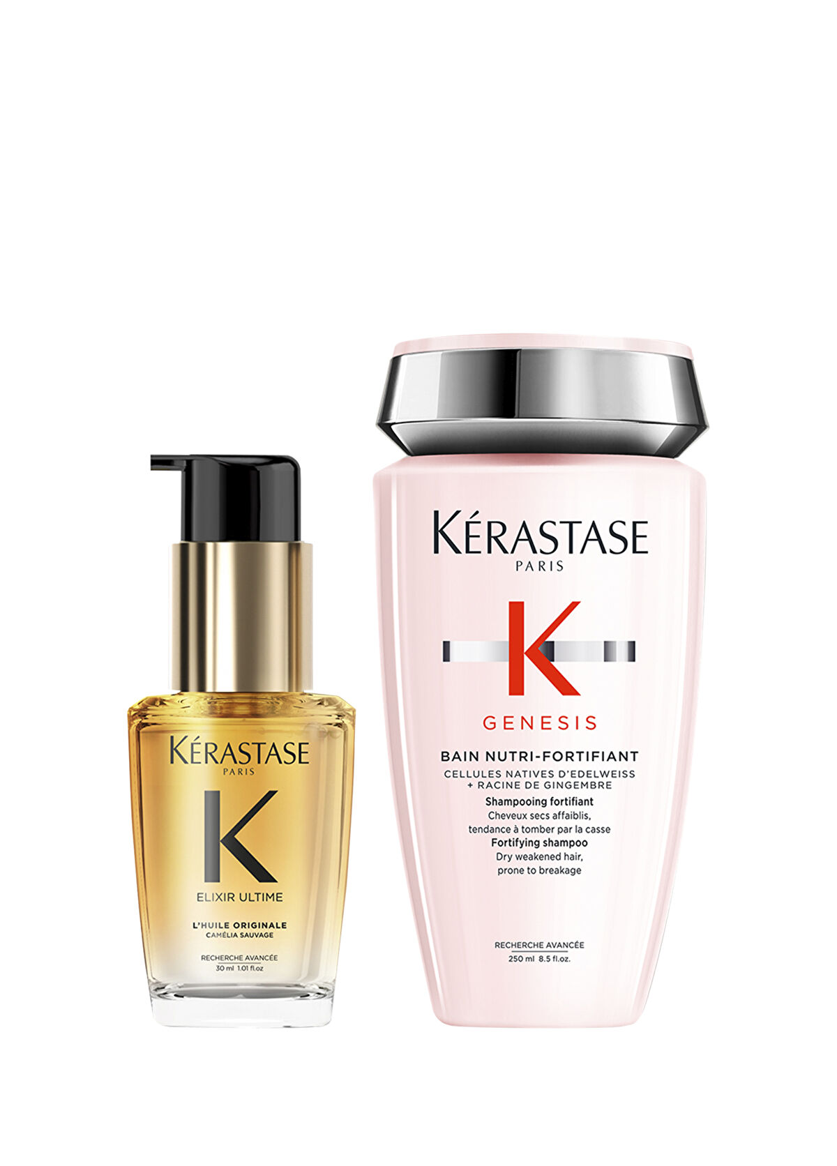 Kerastase Elixir Genesis Dökülme Karşıtı ve Güçlendirici Şampuan 250 ml + Saç Yağı 30 ml 2'li Set - 1